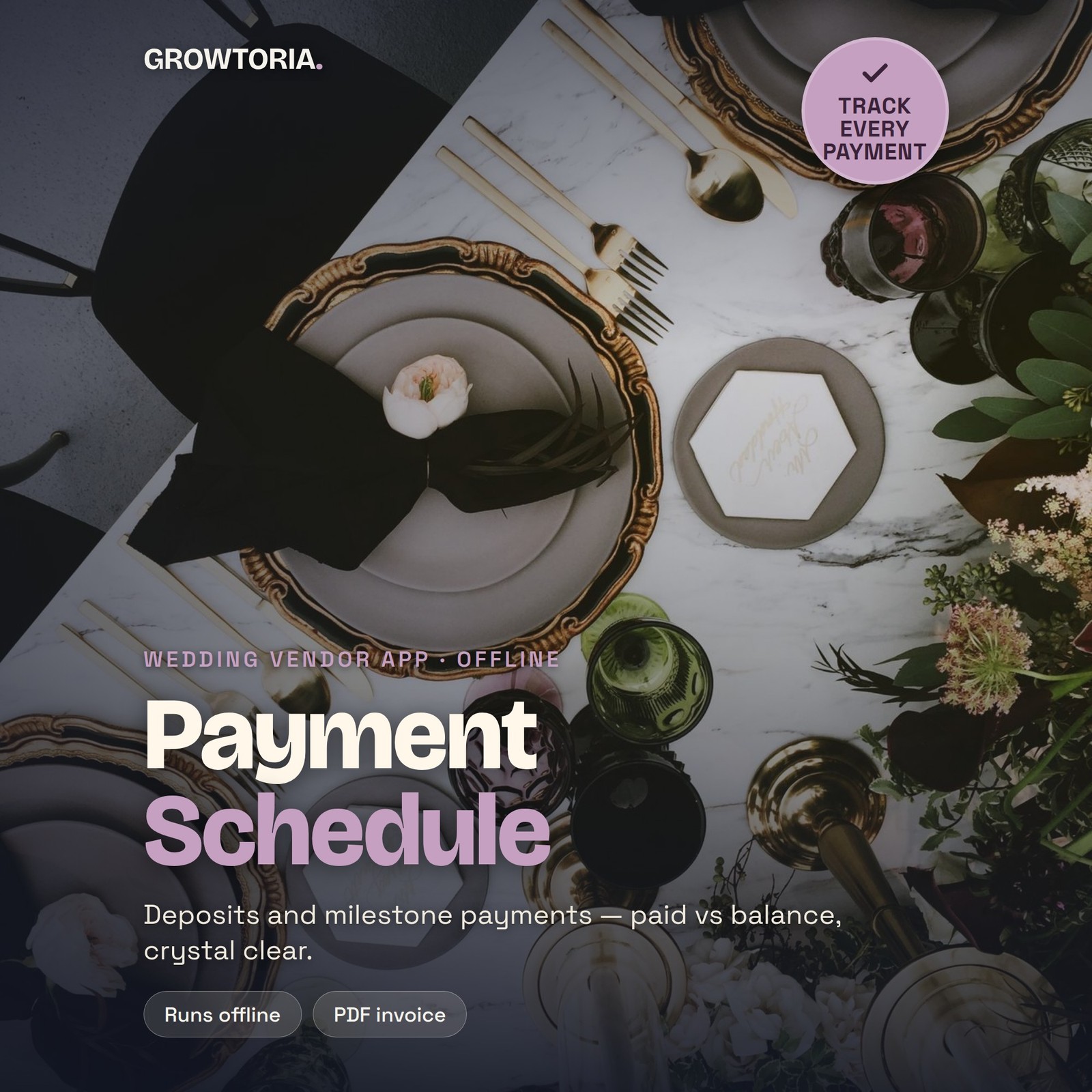 Wedding Invoice Payment Tracker Software Photographer Vendor Deposit App PDF