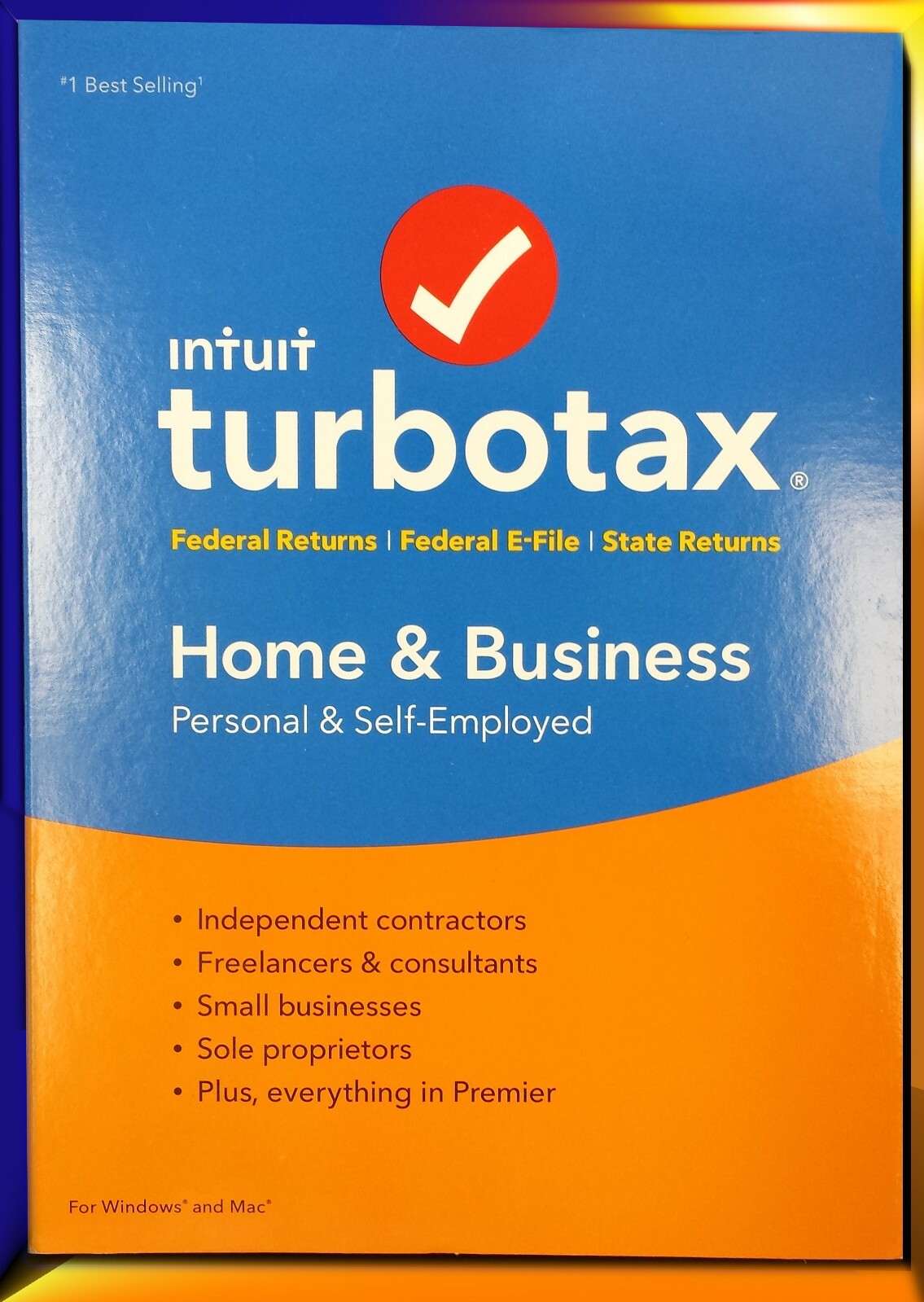 2018 TurboTax Home & Business federal e-file & state tax return for PC & Mac CD