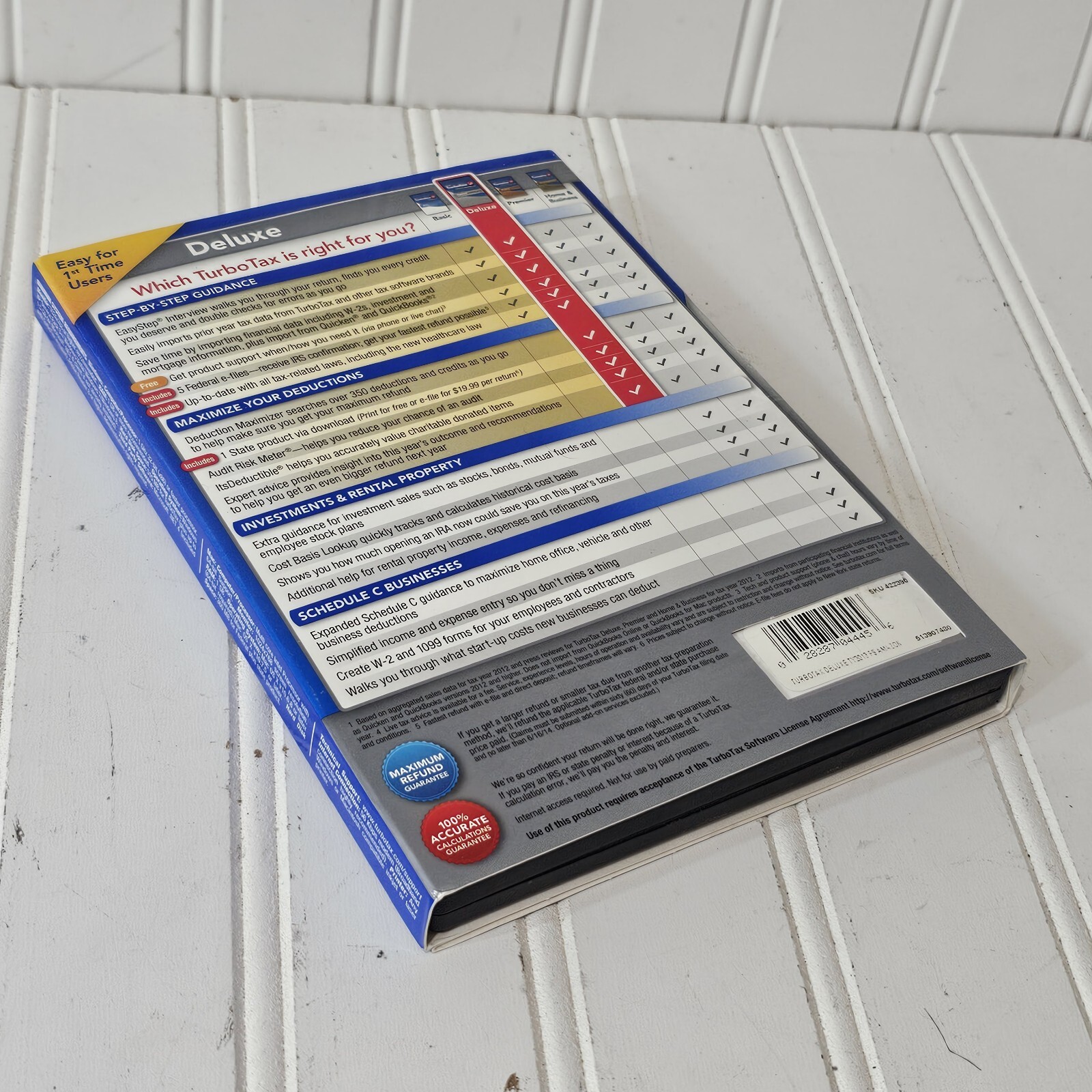 OLD Intuit TurboTax Deluxe 2013 Federal & State Returns Audit Support + Sleeve