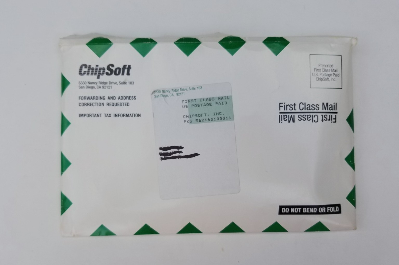 ChipSoft’s TurboTax 1993 User Manual & 4 3.5″ disks Software & Mail Envelope