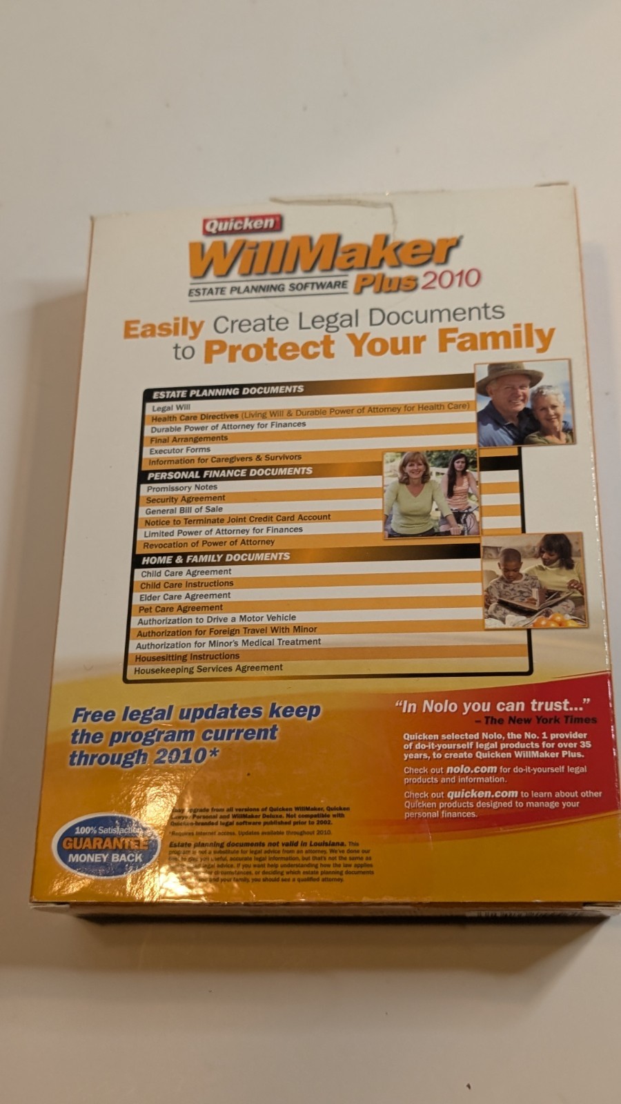 Quicken WillMaker Plus 2010 Estate Planning Software Legal Will CD-ROM Nolo