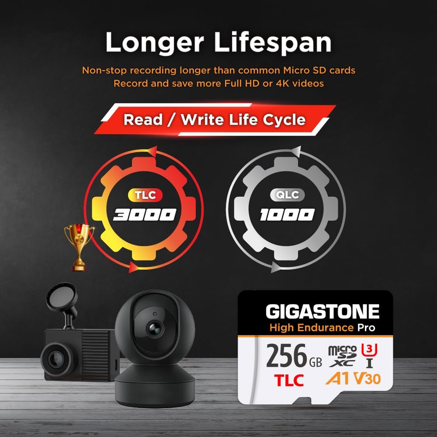 [5-Yrs Free Data Recovery] GIGASTONE 256GB Micro SD Card, High Endurance Pro …