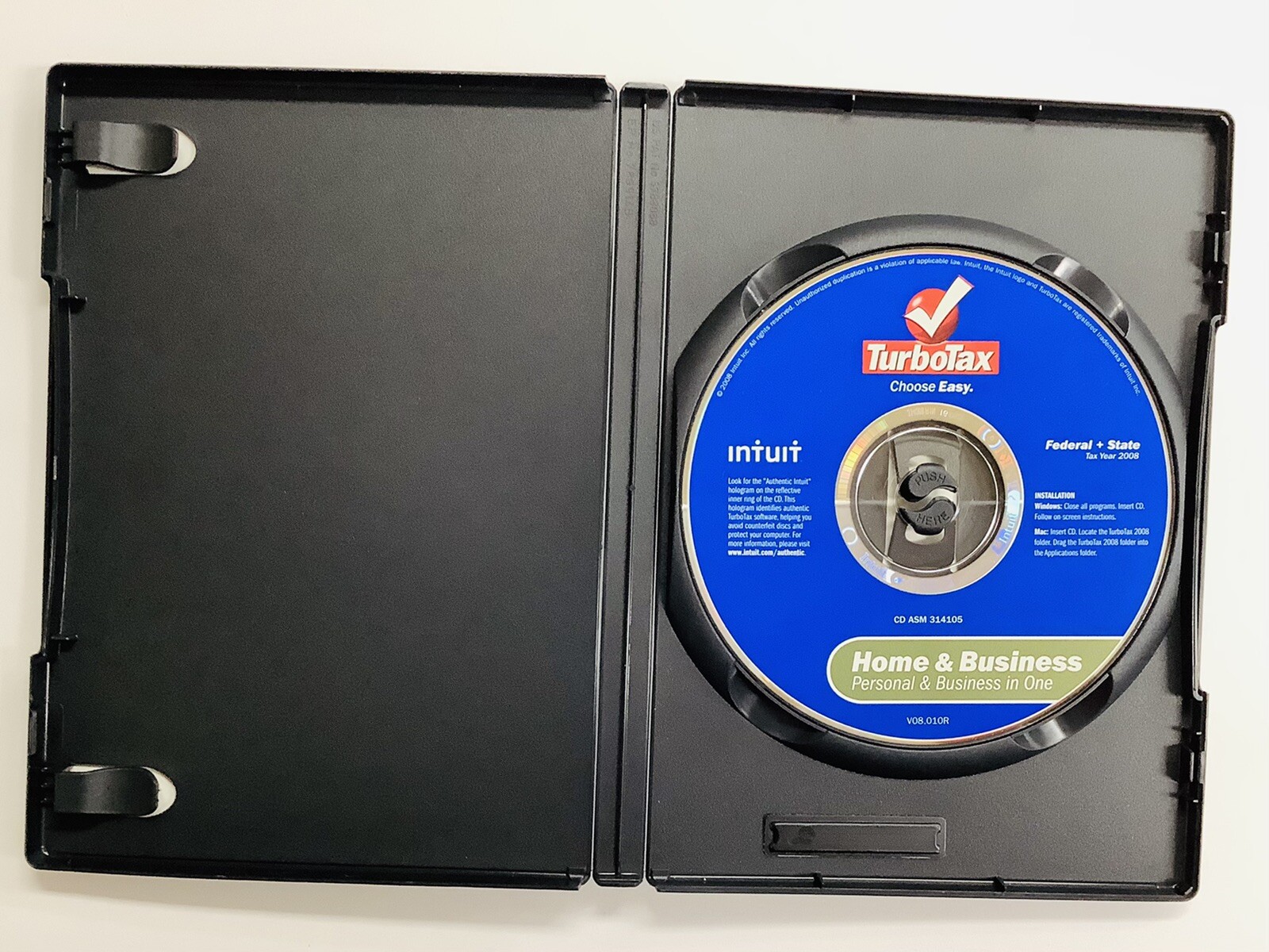 Turbotax 2008 Home & Business in One With State (Wind/Mac) FREE SHIPPING (G)