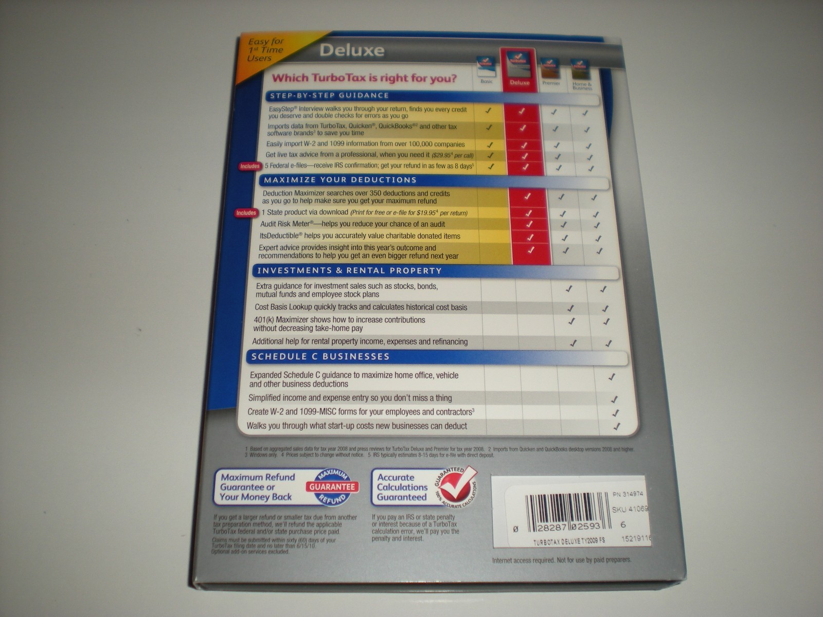 Turbotax 2009 Deluxe with state. Turbo tax. New.