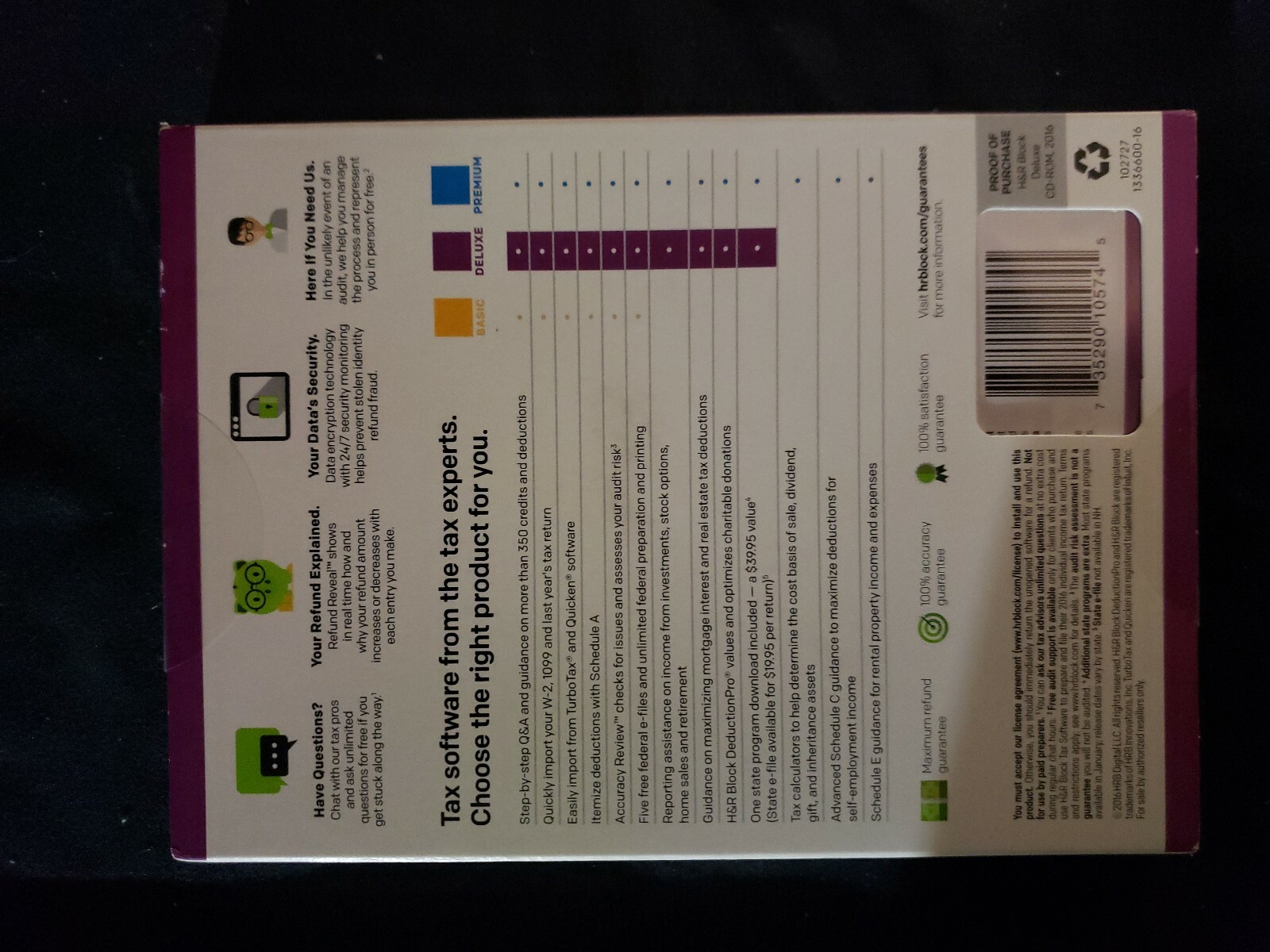 2016 H&R Block Deluxe Homeowners/Investors Federal and State Brand NEW Sealed!