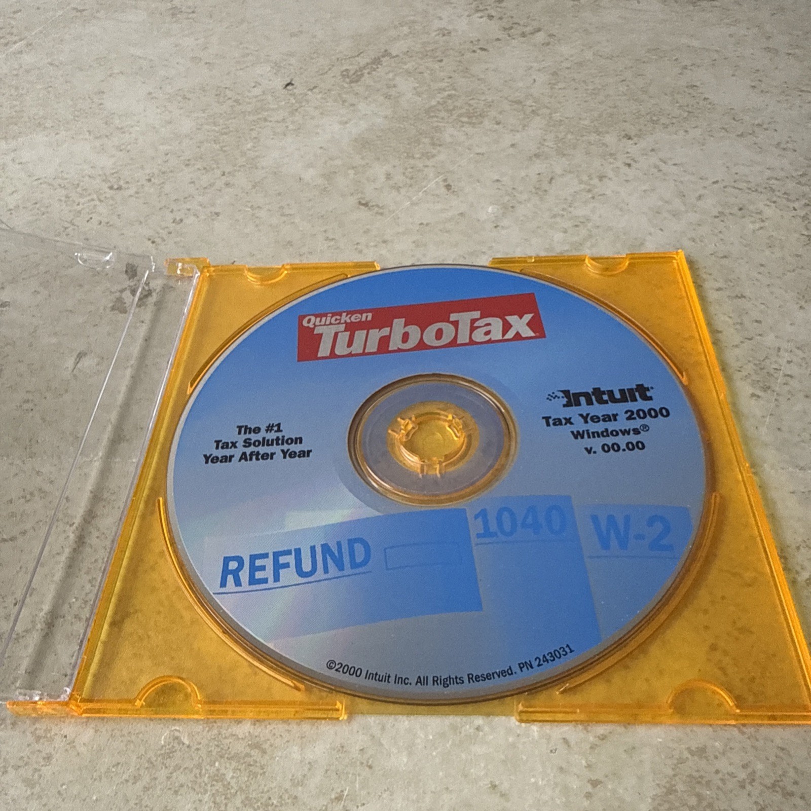 Intuit Turbotax 2000 Software in Jewel Case