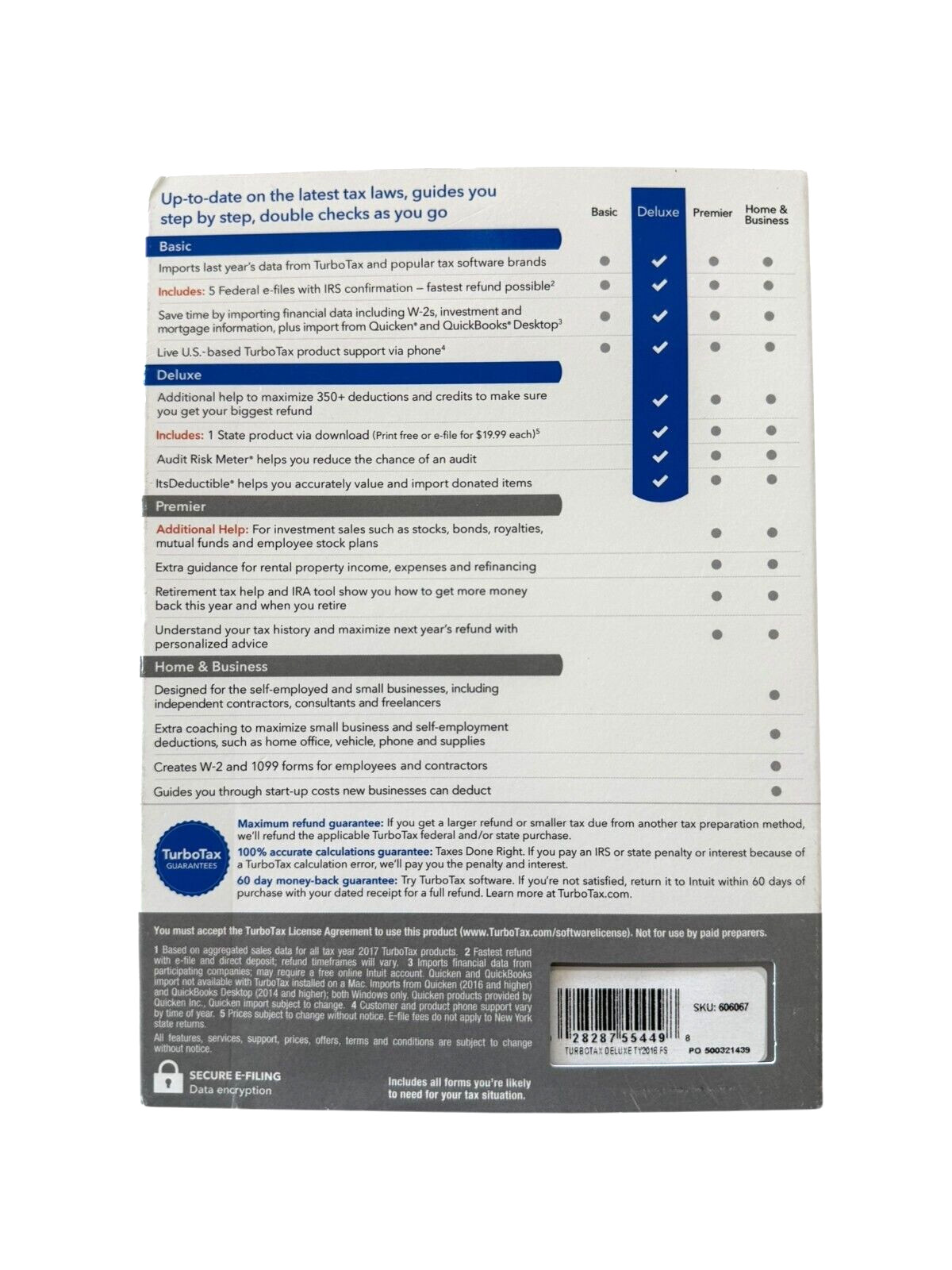 TurboTax Deluxe 2018 Federal + State Return & Federal E-file for Windows & Mac