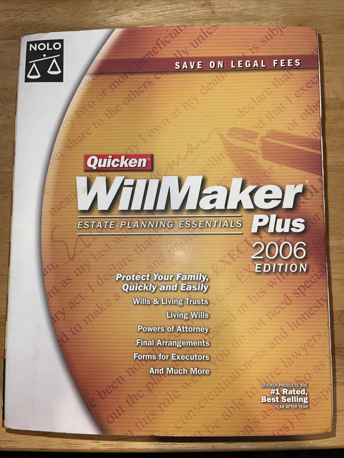 Quicken WillMaker Plus 2006 Estate Planning Essentials Living Trust Disc Include