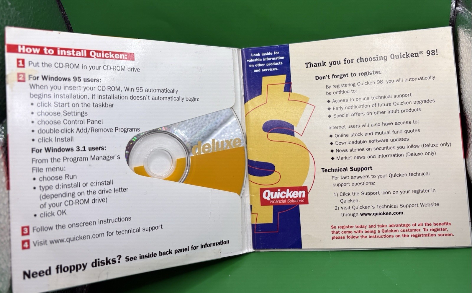 Quicken Delux 98 DVD