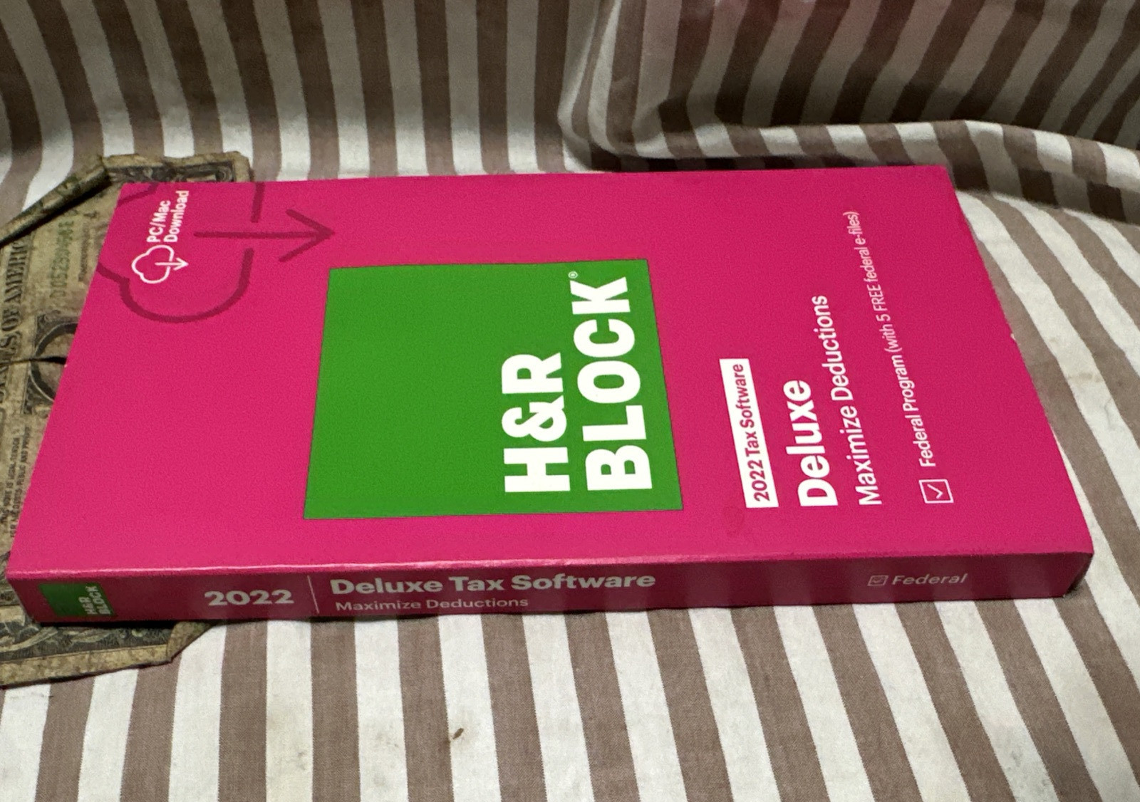 H&R Block Tax Software Deluxe Download No State 2022 PC / MAC Turbotax HR USA