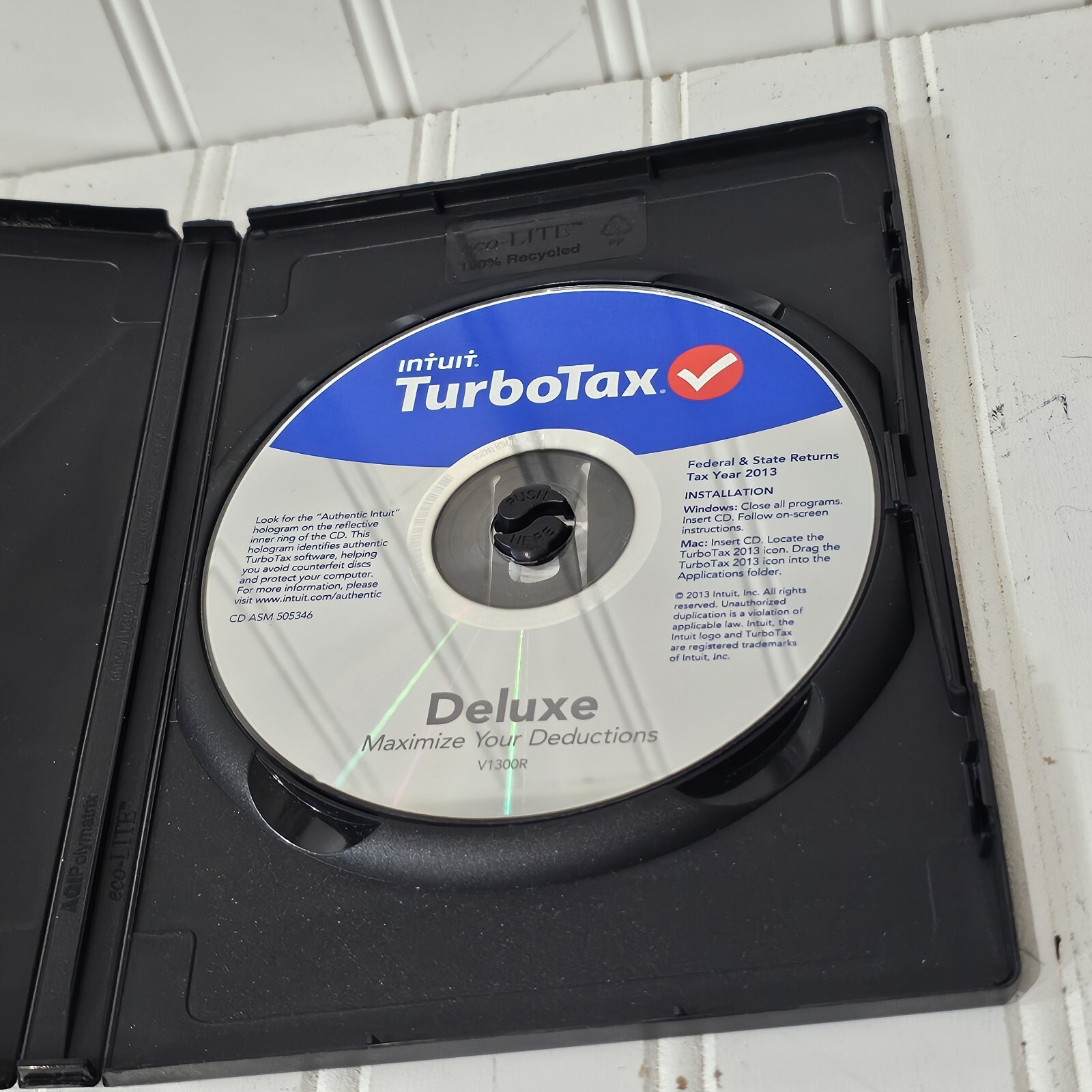 OLD Intuit TurboTax Deluxe 2013 Federal & State Returns Audit Support + Sleeve