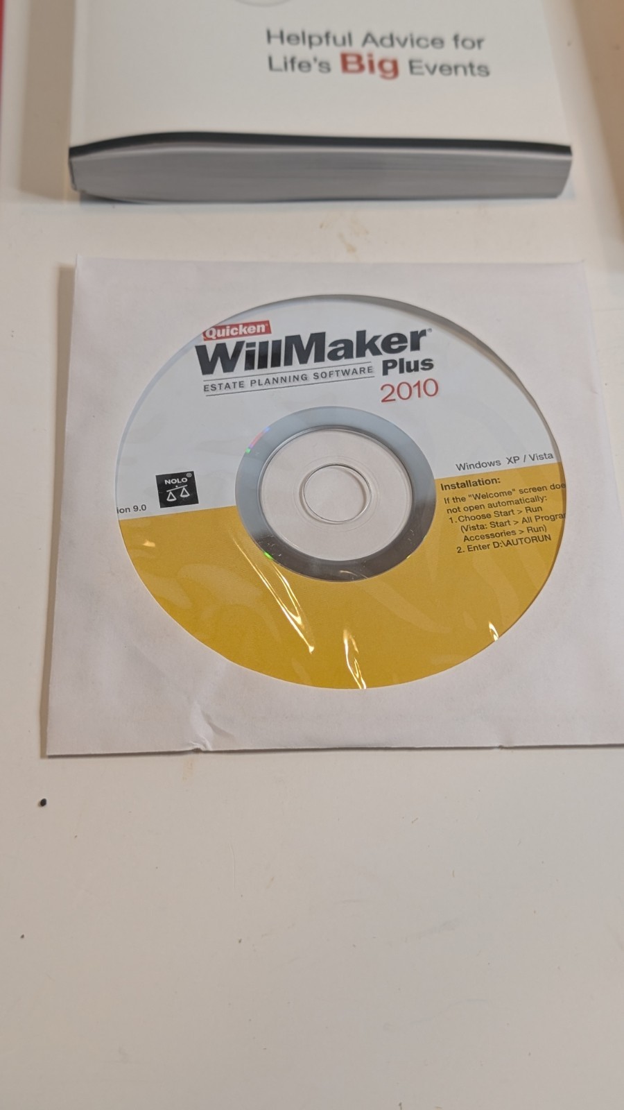 Quicken WillMaker Plus 2010 Estate Planning Software Legal Will CD-ROM Nolo