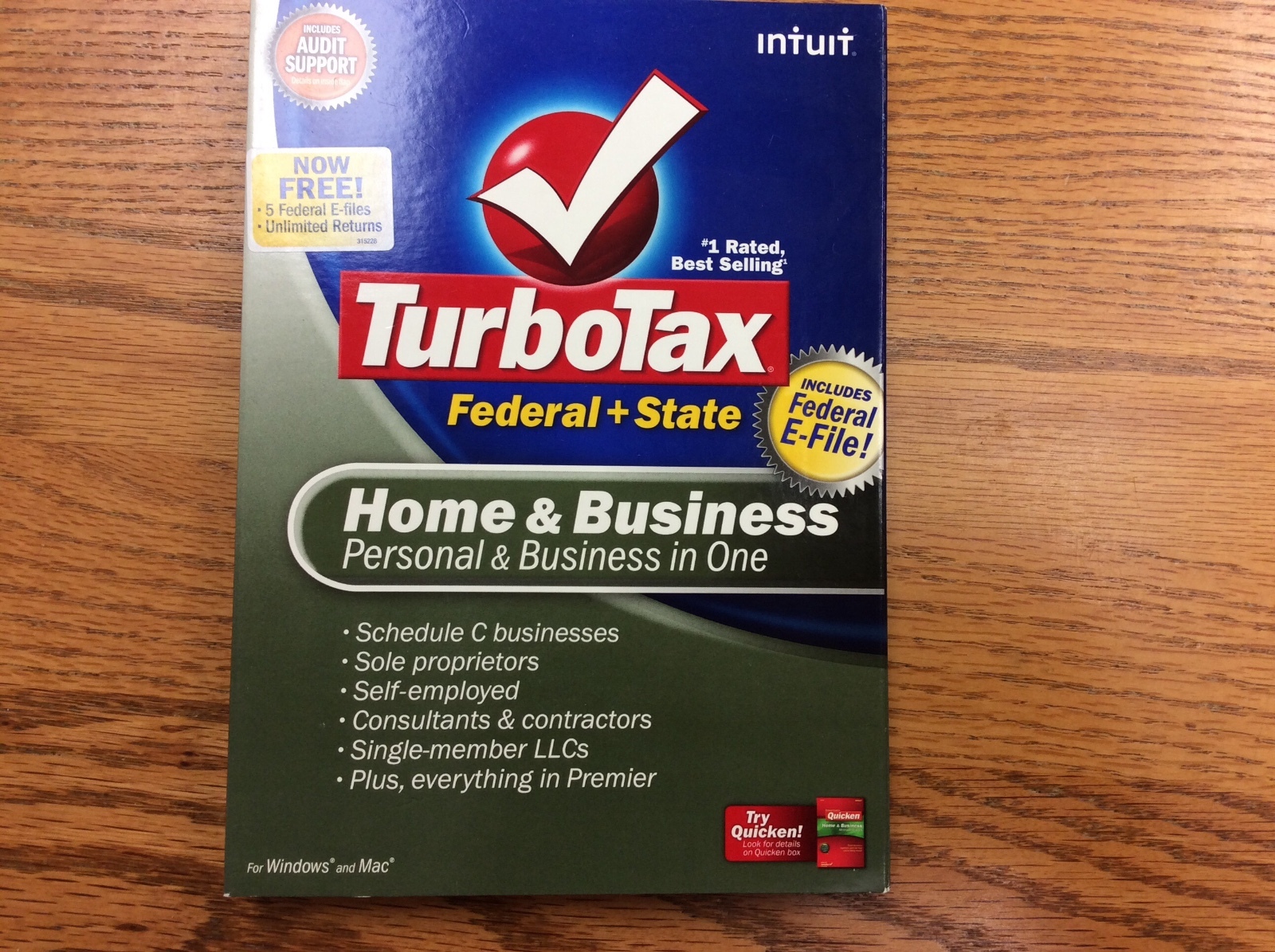 2008 Turbotax home & Business Fed + State NEW