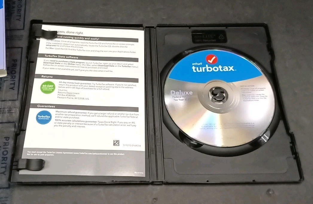 TurboTax Deluxe 2020 – Physical Disc STATE NOT INCLUDED