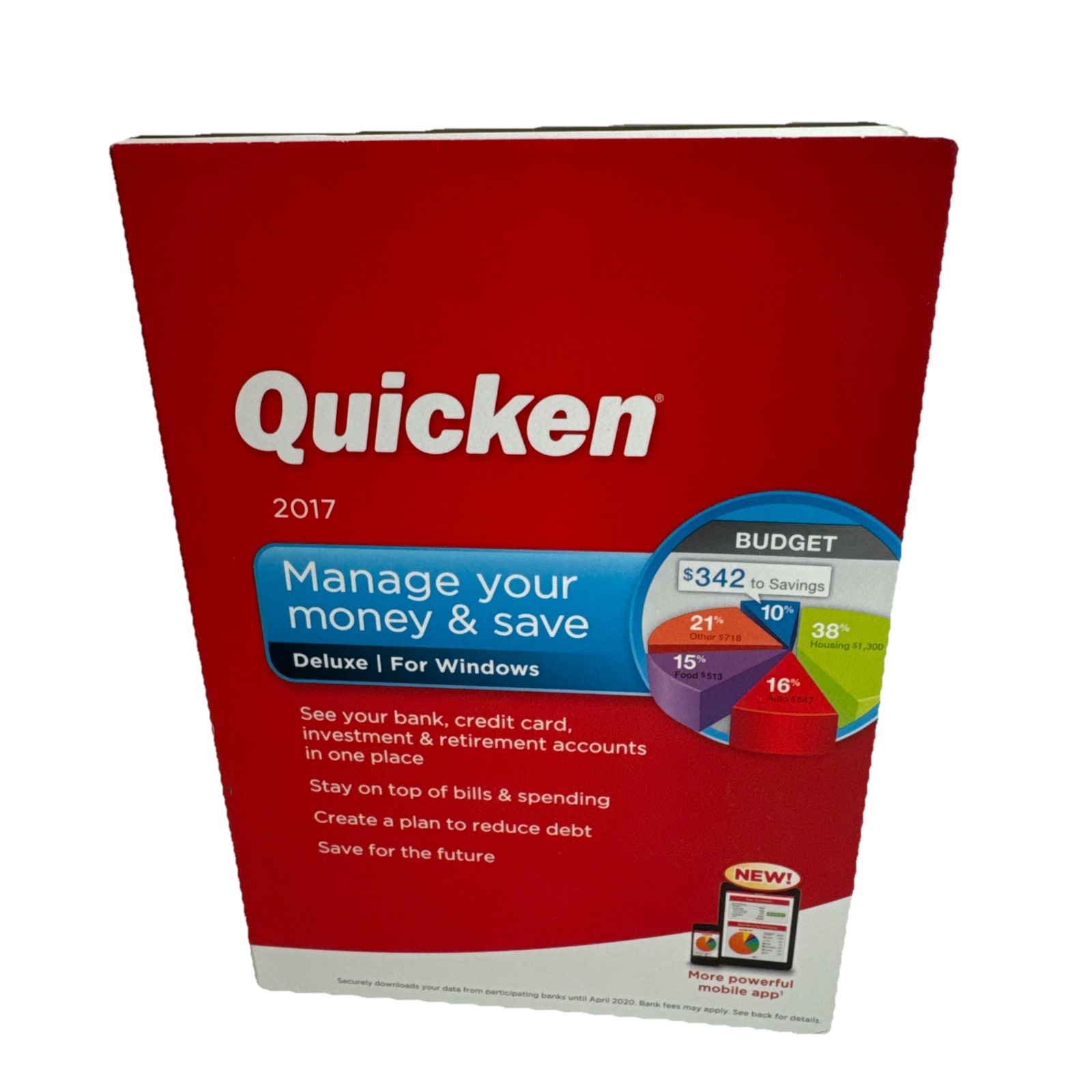 Intuit Quicken 2017 Deluxe For Windows Brand New Sealed READ BEFORE PURCHASING!!