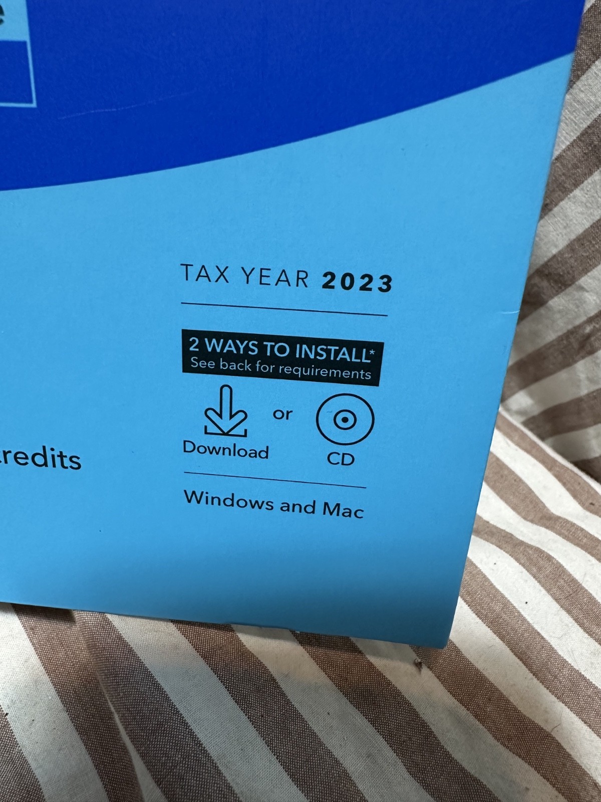 Intuit TurboTax Deluxe 2023 Federal w State Physical CD w license PC/MAC SEALED