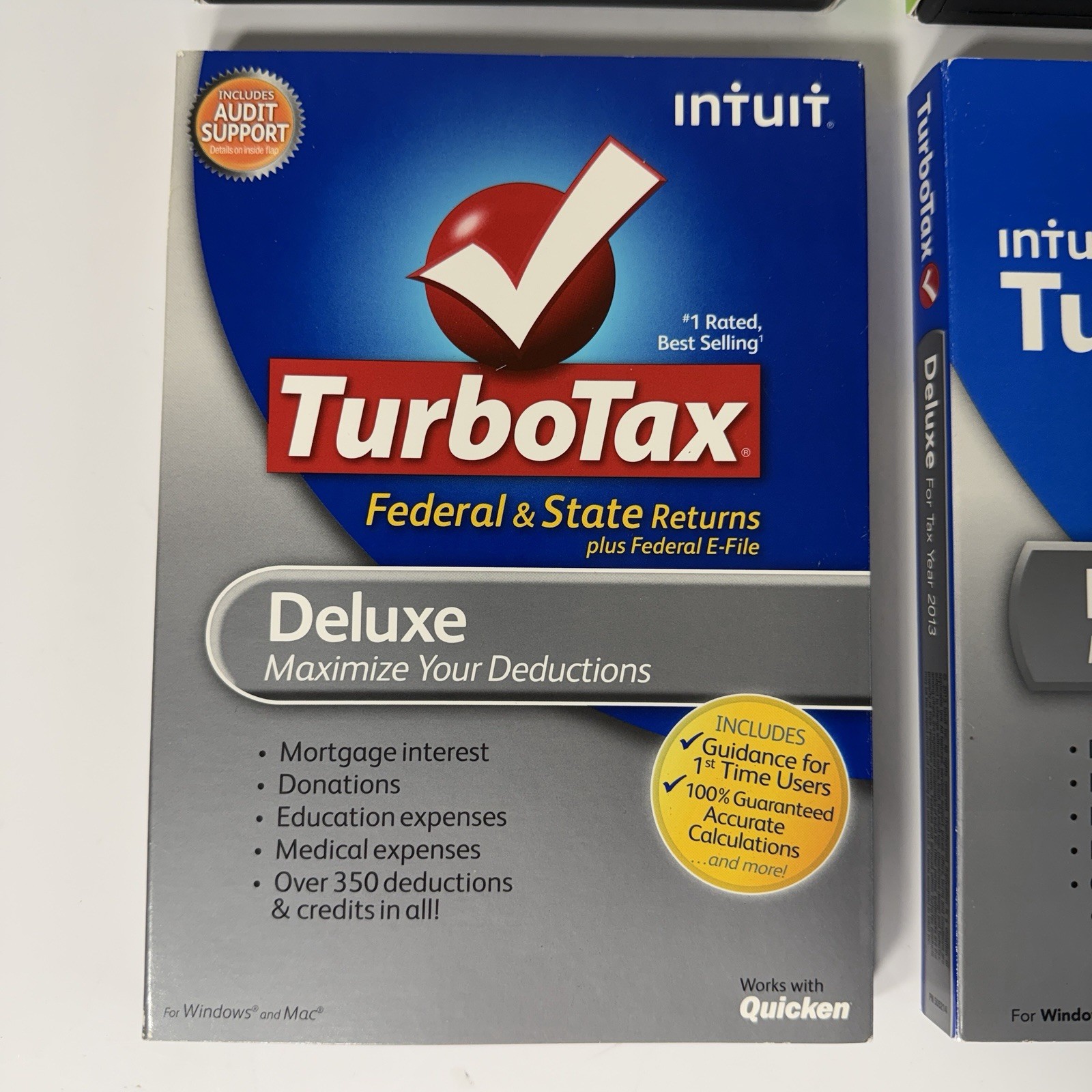 Intuit Turbo Tax Deluxe Business Federal Sate 2011, 2012, 2013, 2015, 2018 Lot 6