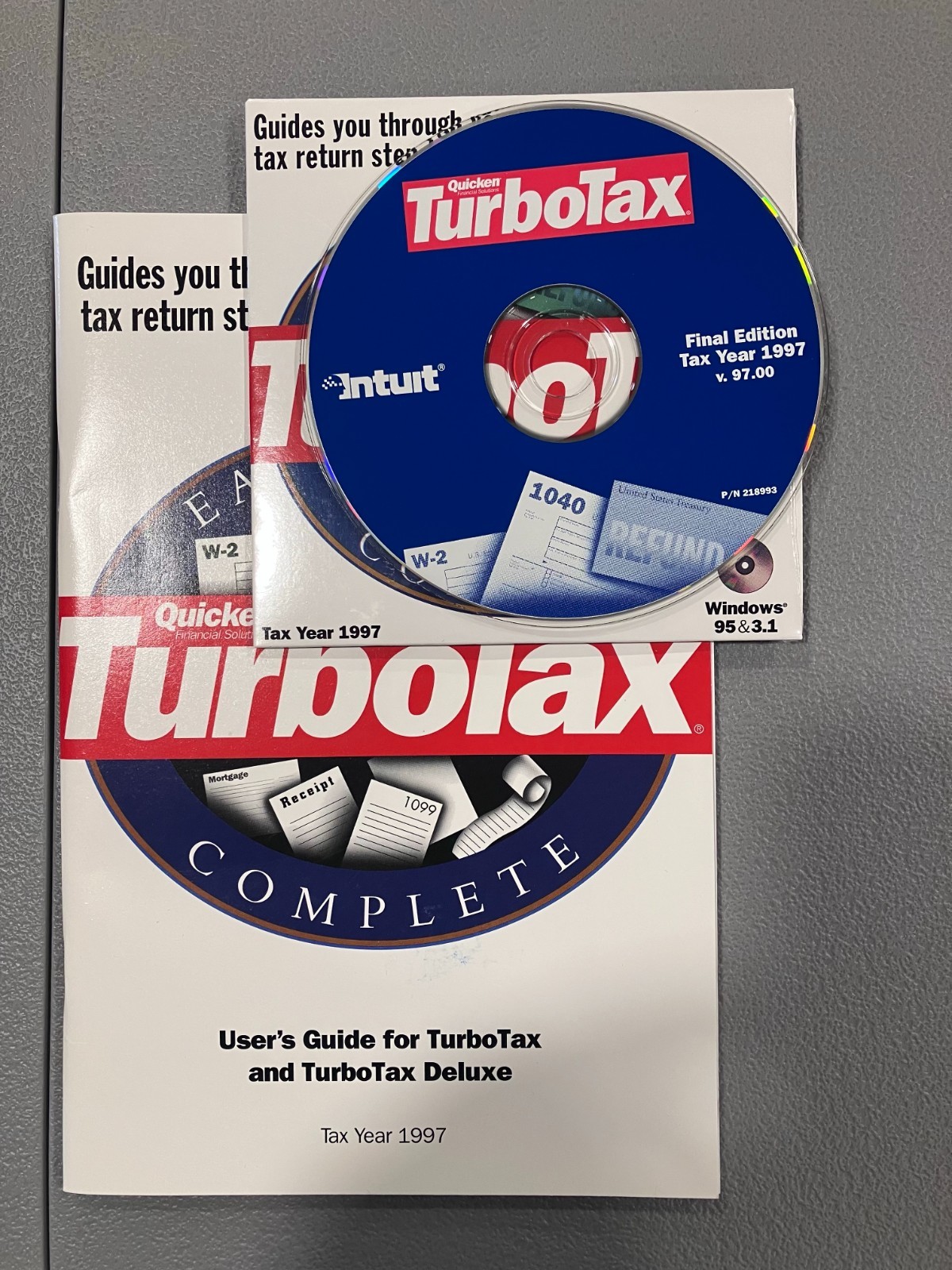 TurboTax 1997, 1998, 1999, 2000, 2001, 2002, 2003, 2006, 2007 tax software
