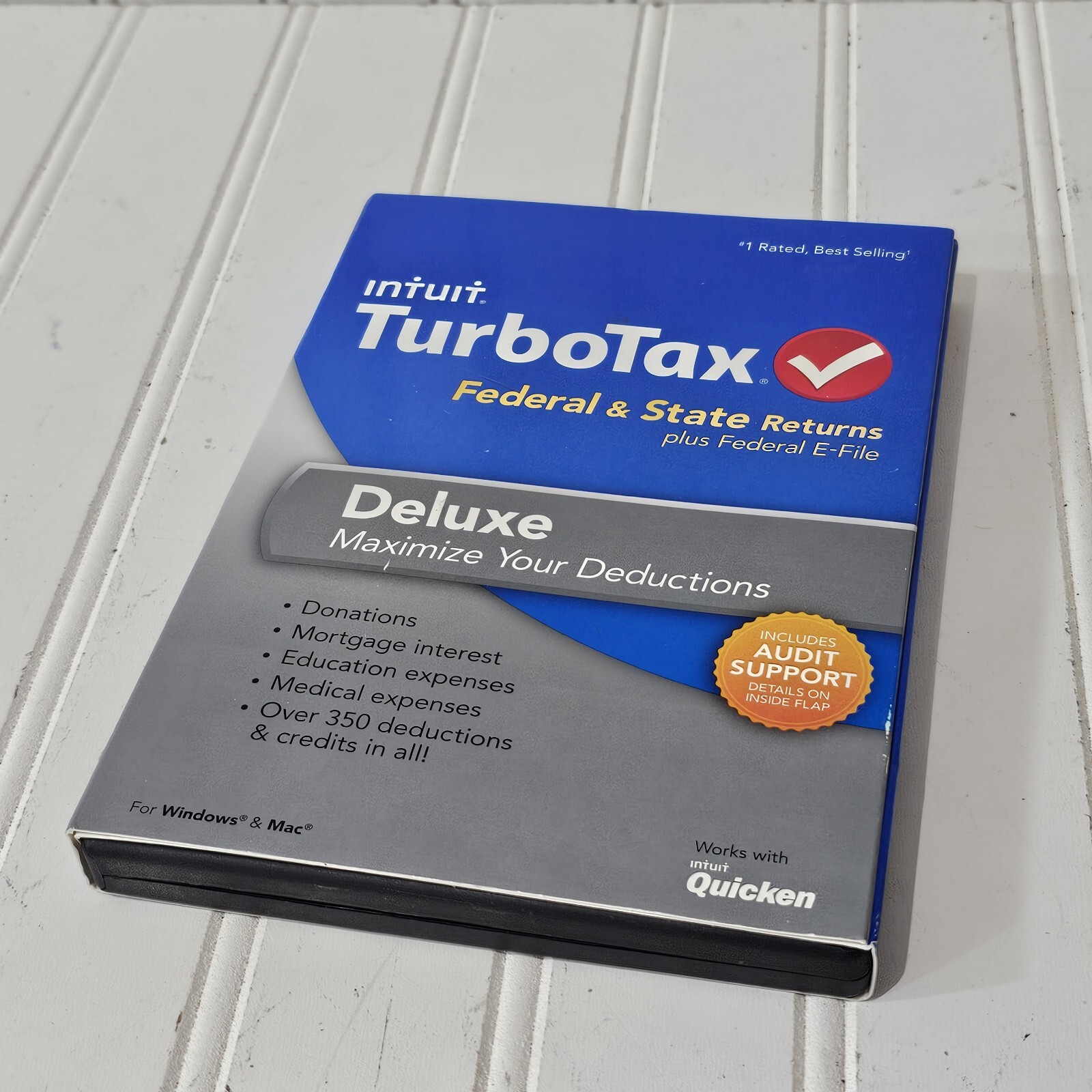 OLD Intuit TurboTax Deluxe 2013 Federal & State Returns Audit Support + Sleeve