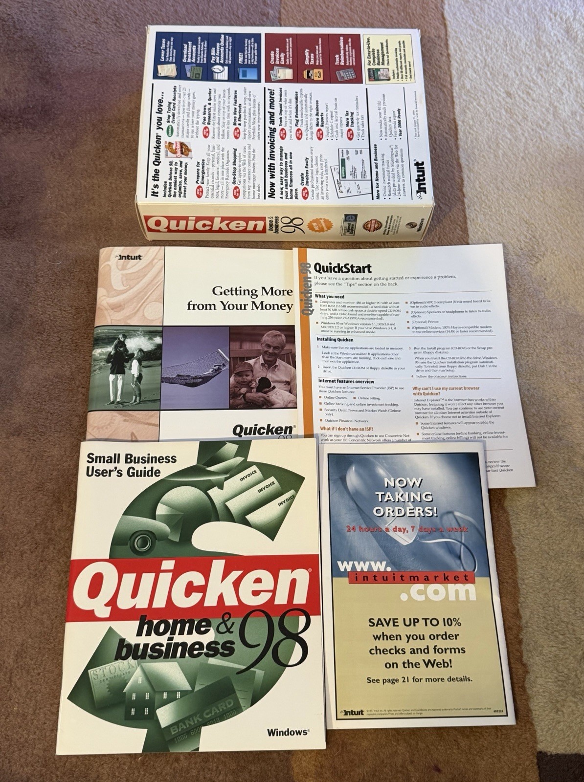Quicken Home & Business 98 NEW Sealed Vintage Software Windows 98 Intuit