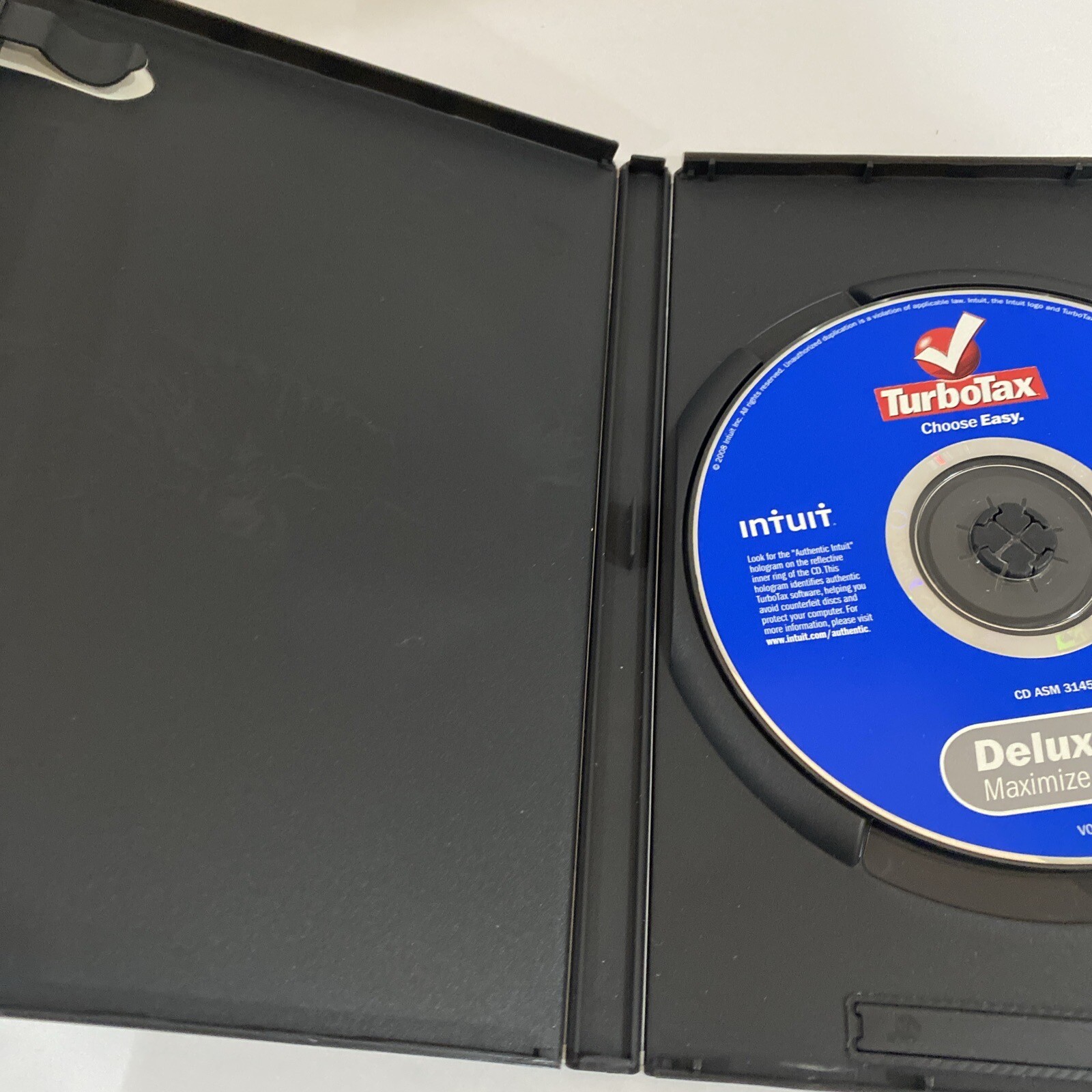 Turbo Tax Deluxe 2008 Federal + State includes Federal E-File cd used