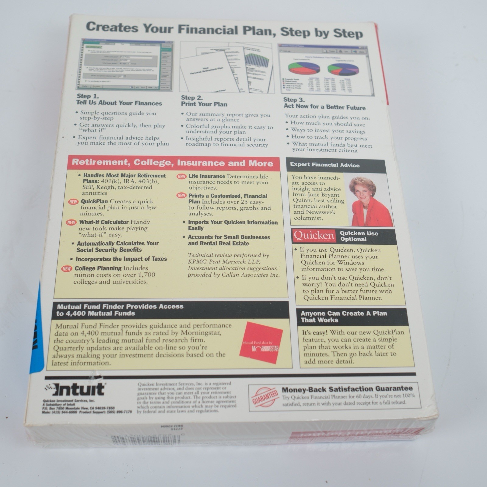 Quicken Financial Planner CD-ROM For Windows 95 Windows 1 Personal Retirement