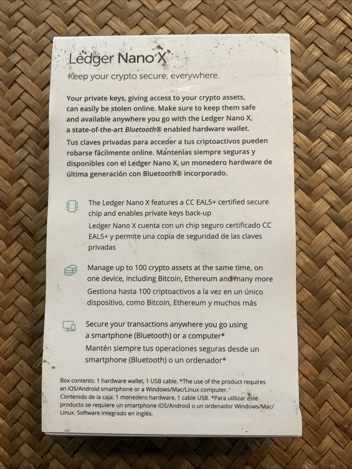 Ledger Nano X (Factory reset with all Accessories)