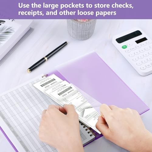 Accounting Ledger Book A5 Horizontal Ledger Books for Small Dark Purple