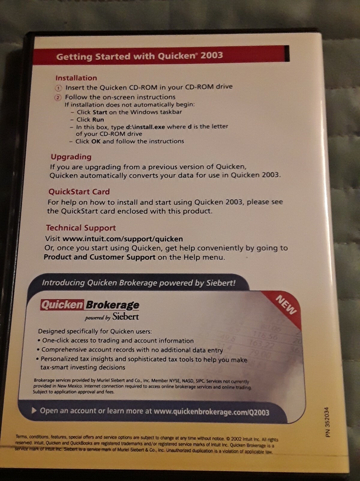 QIICKEN 2003 DELUXE CD ROM BY INTUIT
