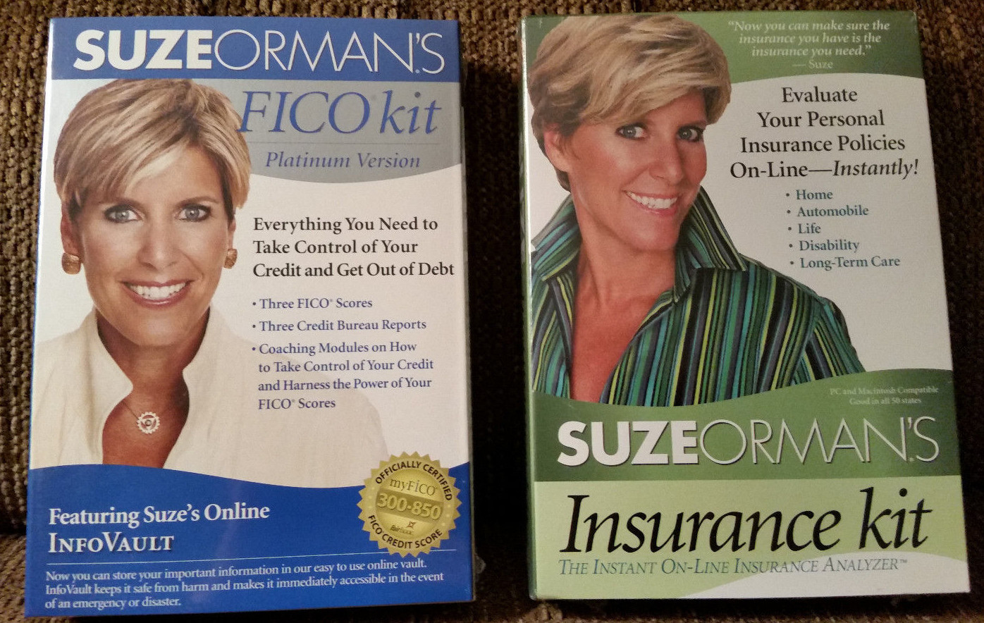 Suze Orman Platinum Fico Kit and Insurance Kit. 2 financial tools. New – sealed.