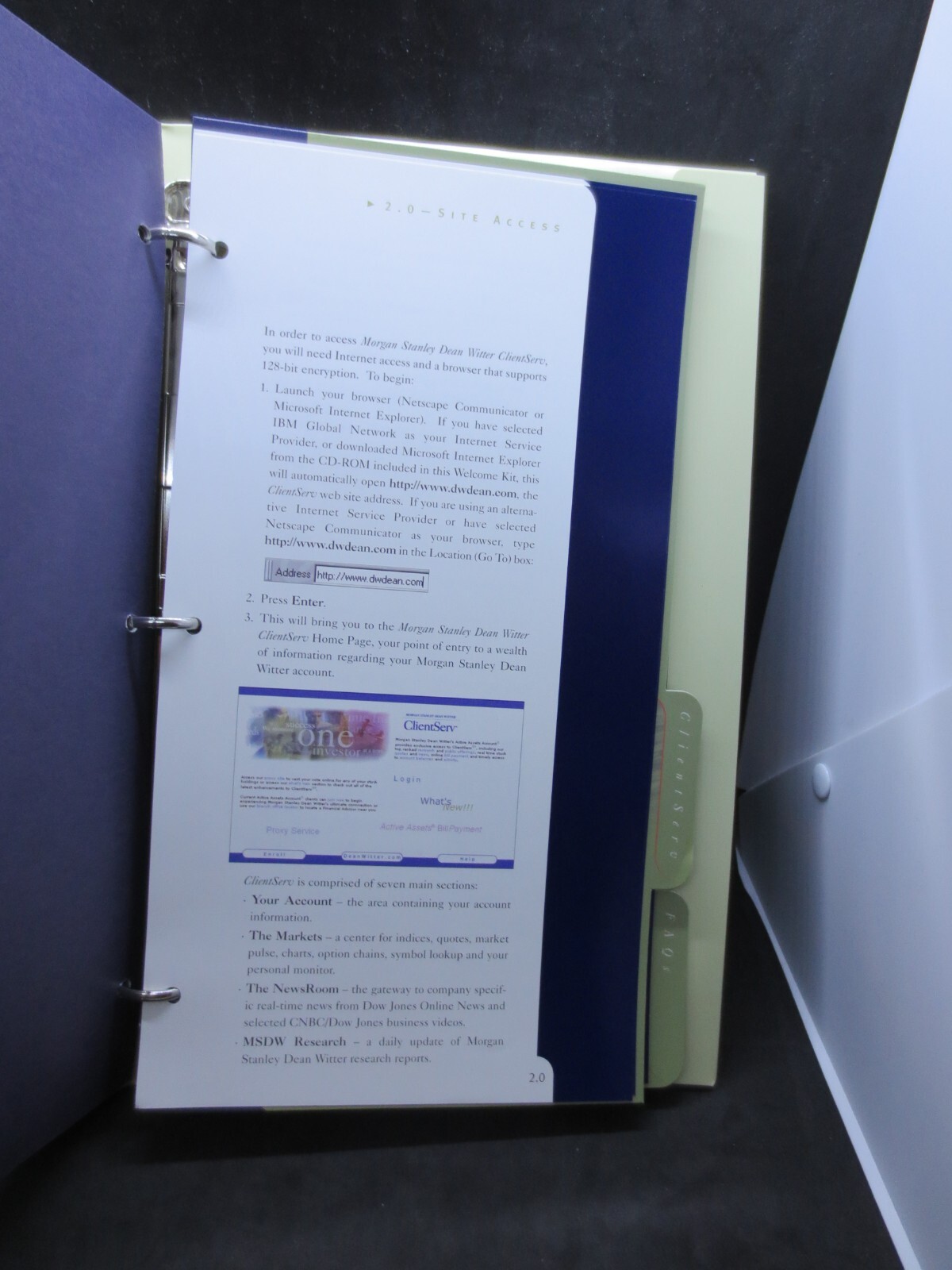 Vintage The Ultimate Connection Morgan Stanley Dean Witter ClientServ Software
