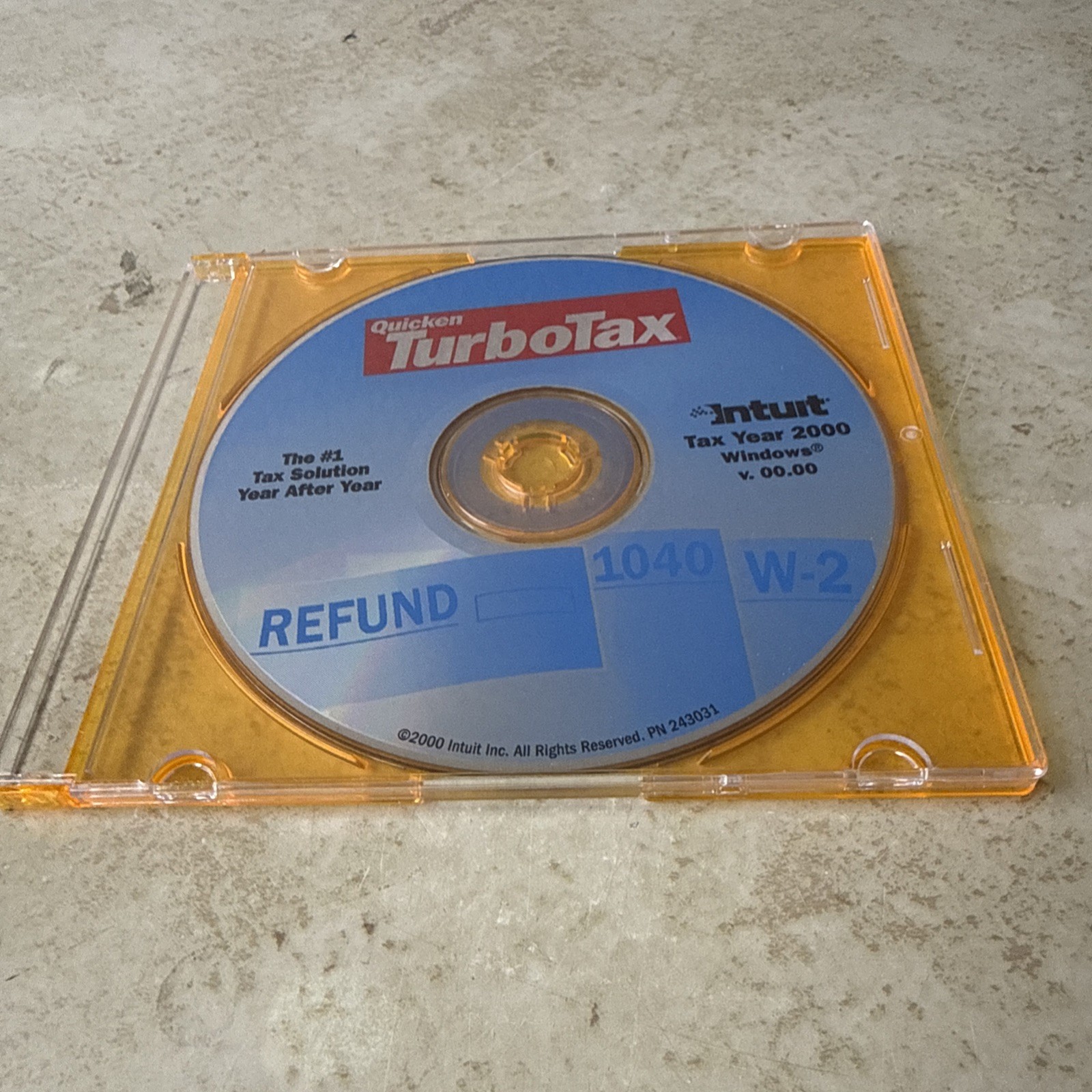Intuit Turbotax 2000 Software in Jewel Case