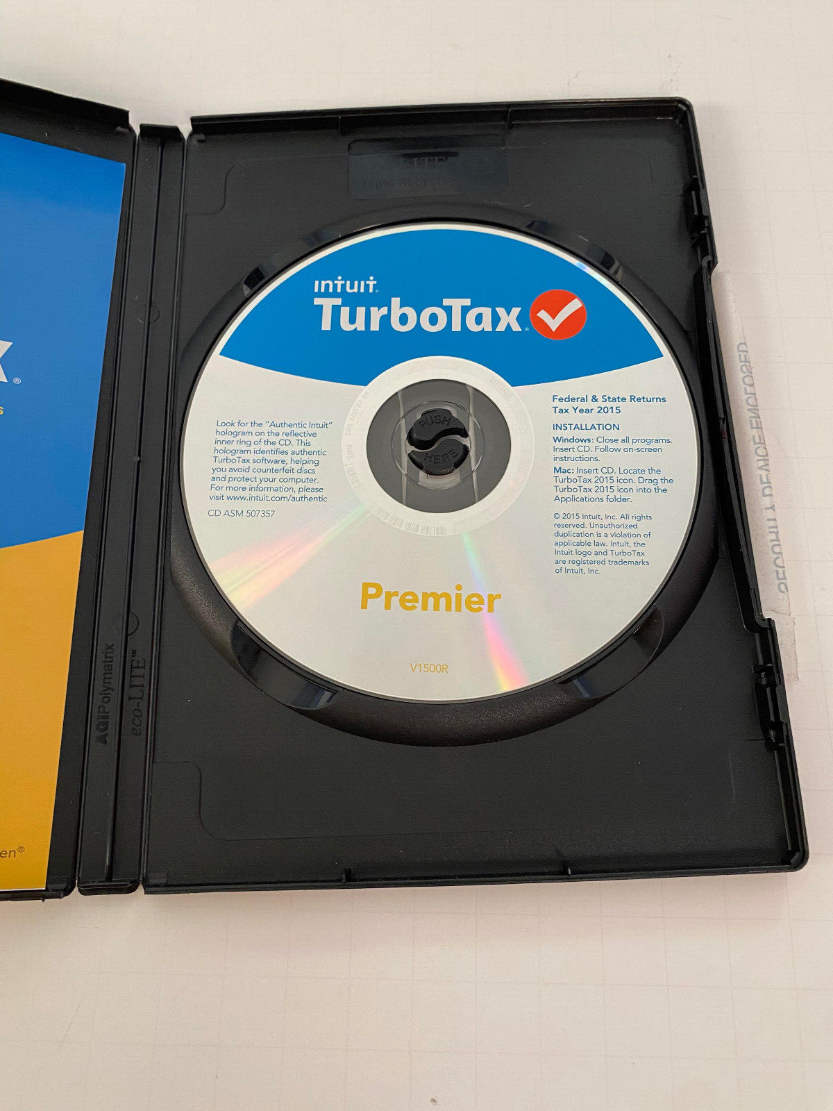 TurboTax Premier 2015 Investments & Rental Property Tax Preparation USED Disc