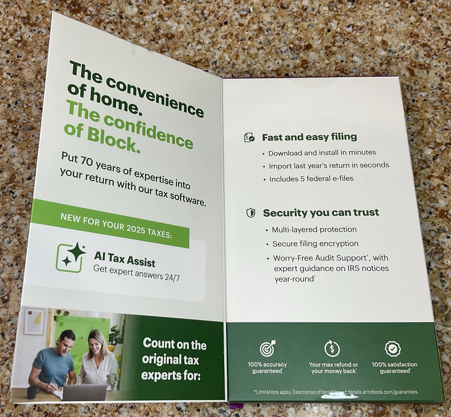 H&R Block 2025 Deluxe + State Tax Software Key Card PC/Mac