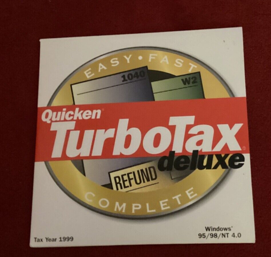 TAX CD. “Quicken TurboTax Refund Deluxe Prev. Owned