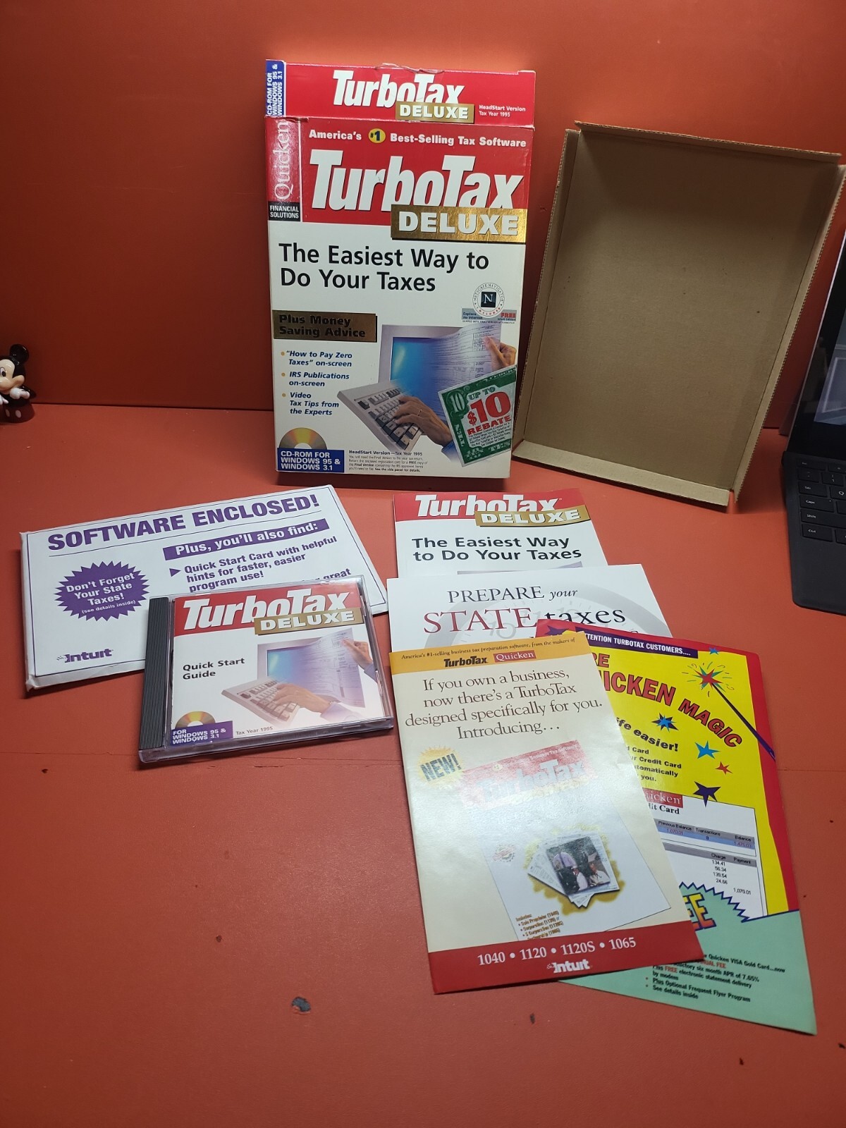 Quicken TurboTax Deluxe Software Federal Return for Tax Year 1995 ~ Complete