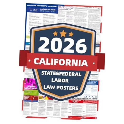 2026 California State and Federal Labor Laws Poster – English Version – OSHA