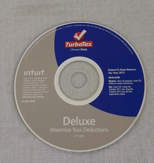 Lot of 4 TurboTax Deluxe 2011 2012 and Home and Business 2007- CD only