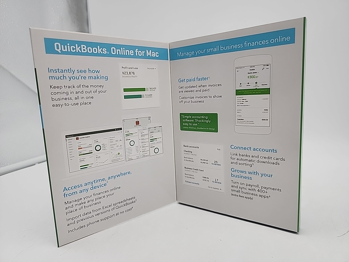Intuit QuickBooks Mac Online 1 Year 3 Users Subscription NEW Sealed License