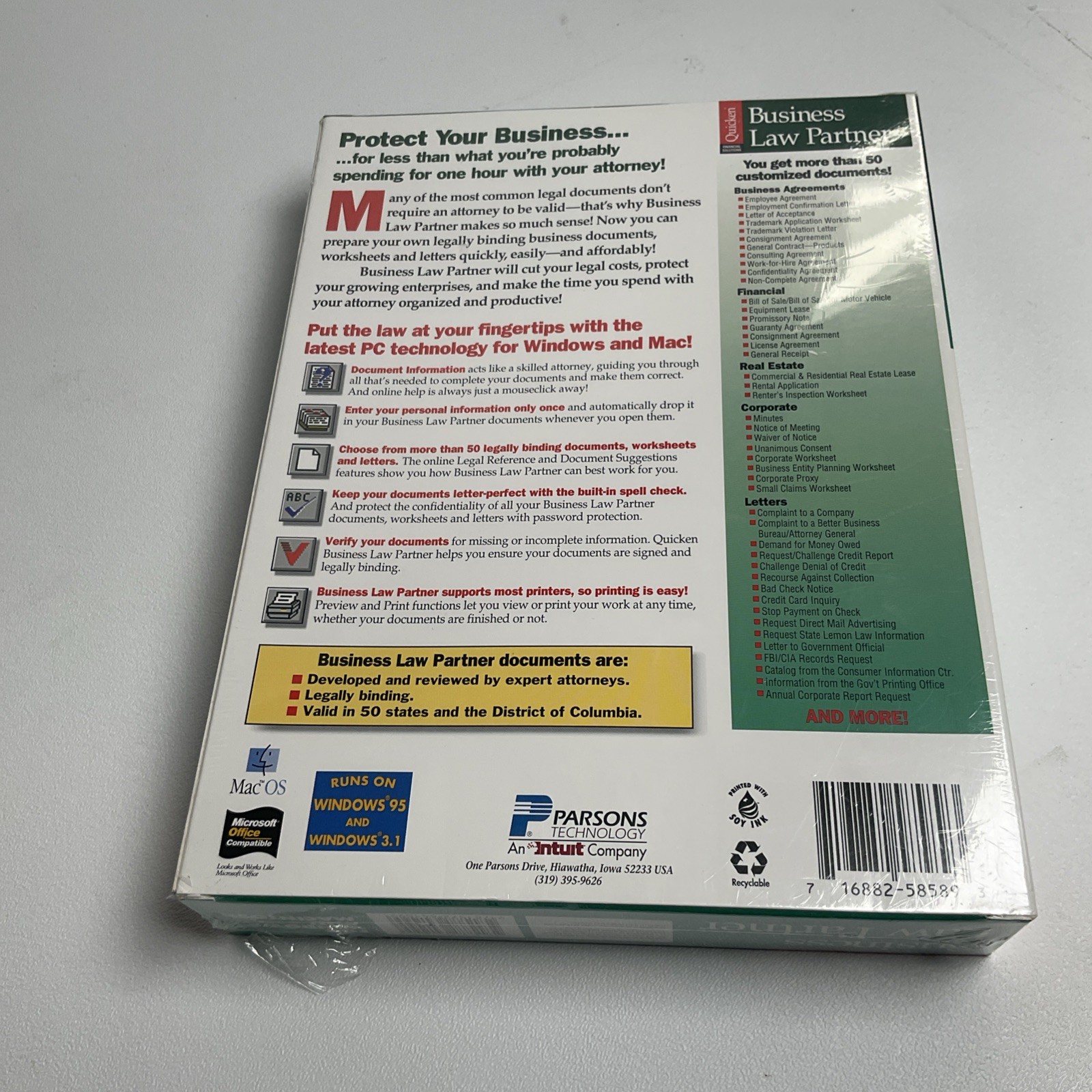 Quicken Business Law Partner For Windows Or Mac Brand New ‘96