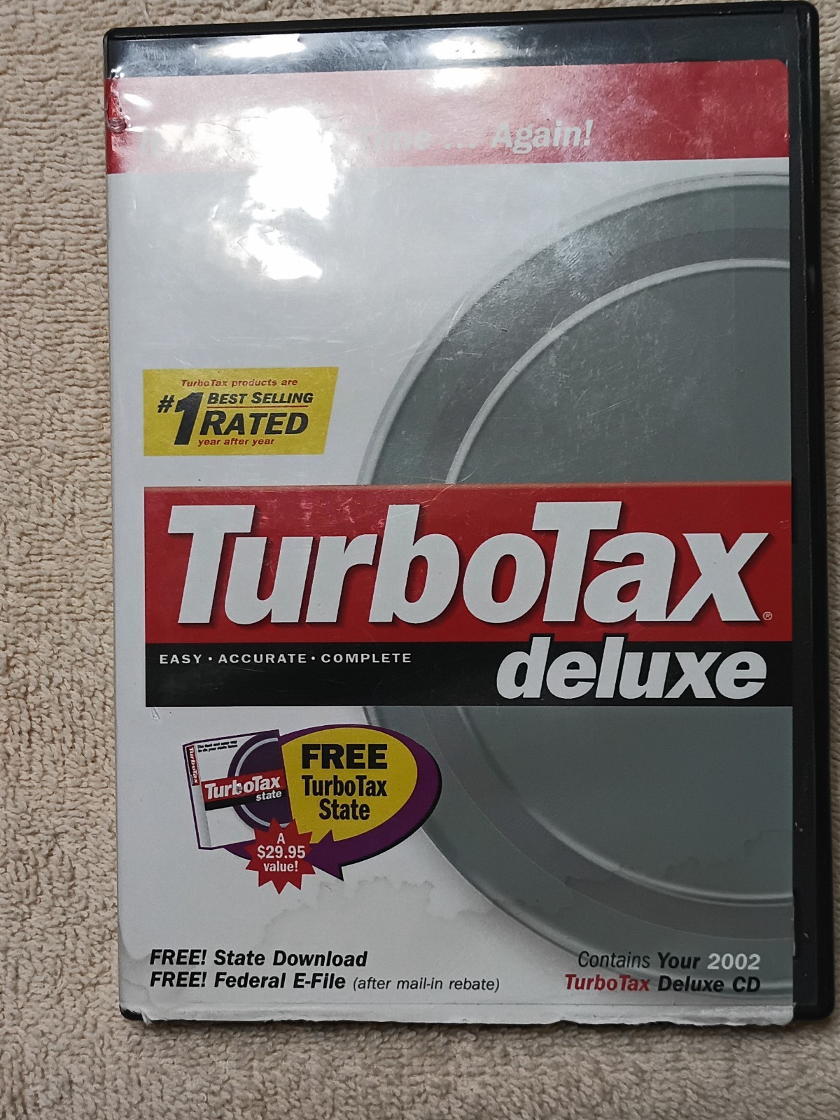 Intuit TurboTax Deluxe CD Federal Return – Tax Year 2002 – Fast Shipping