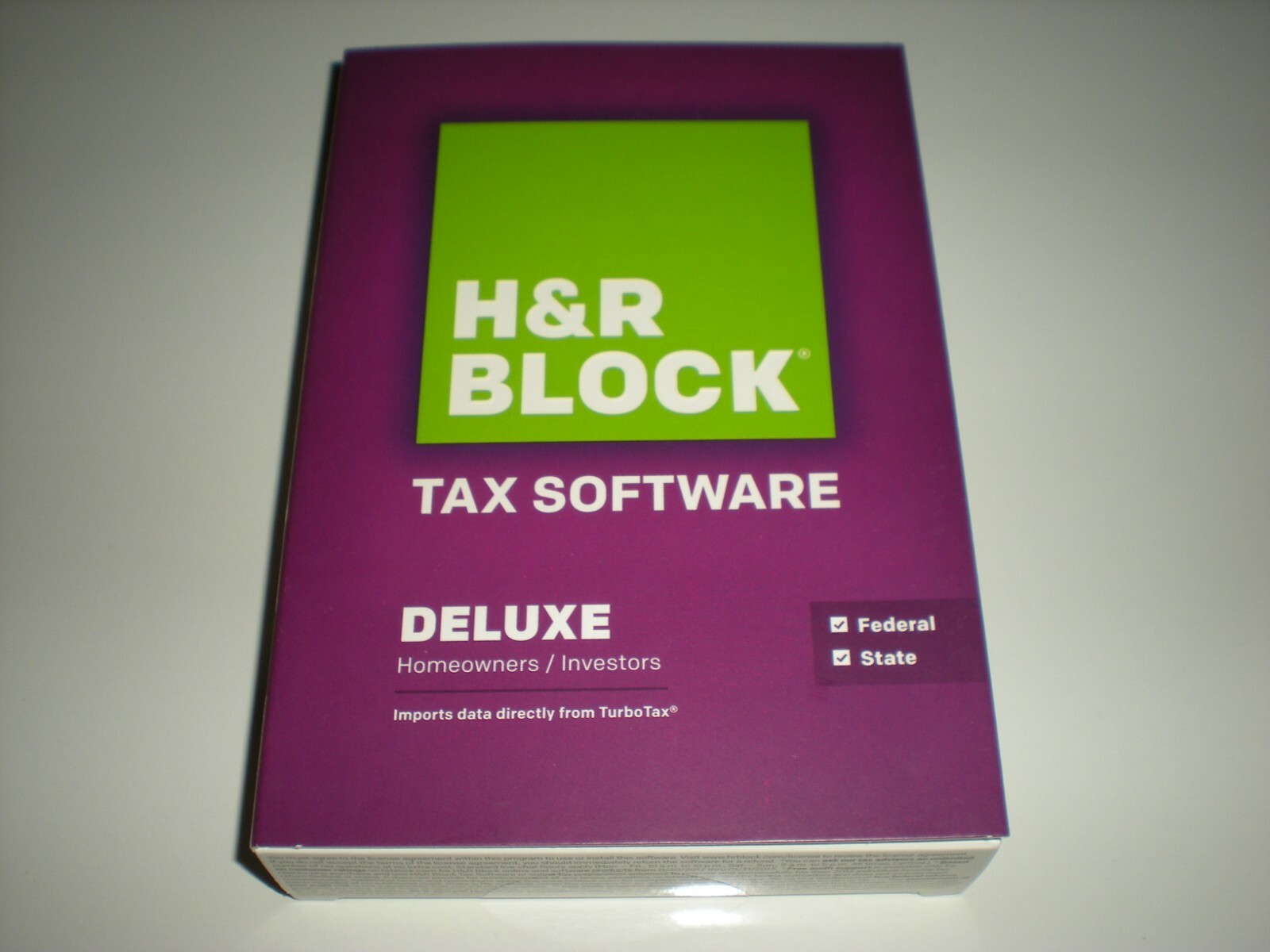H&R Block 2013 Deluxe Federal & State. Imports Turbotax. Sealed retail box.