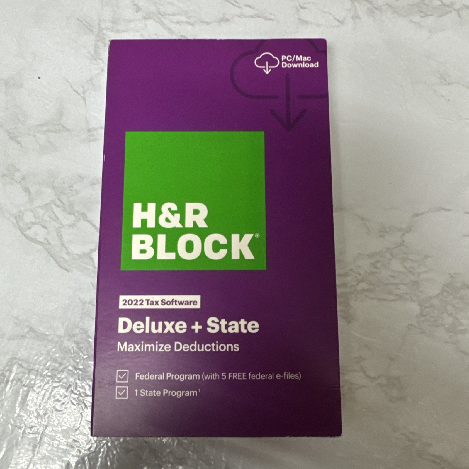 H&R Block Tax Software Deluxe + State 2022