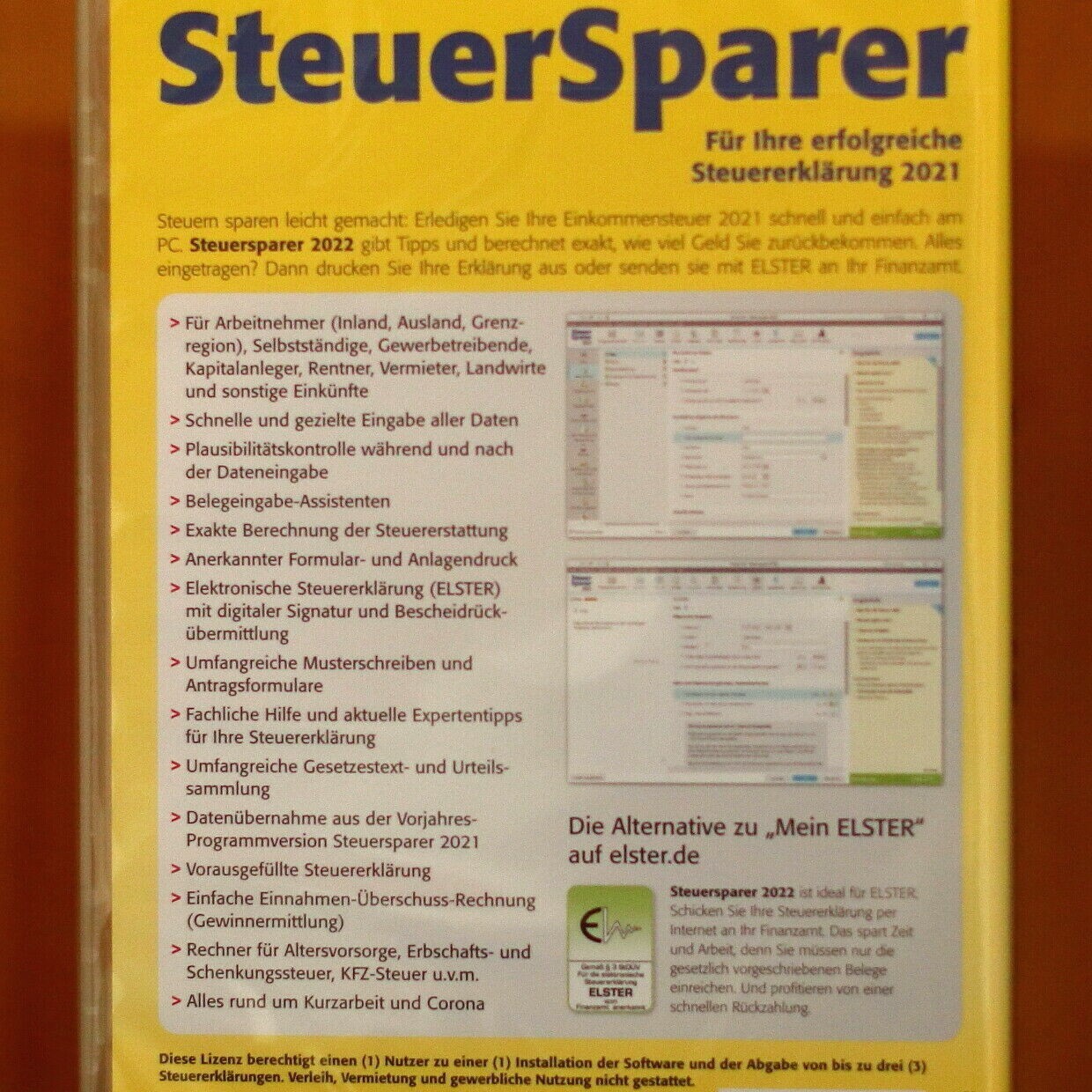 SteuerSparer 2022 CD-R0M for tax return 2021 * new & 0VP * with download option
