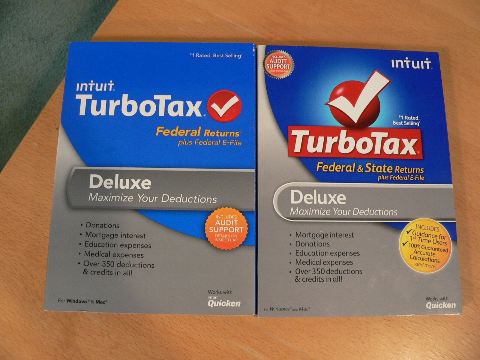 TurboTax Deluxe 2012 and 2013 Federal E-File for Windows & Mac