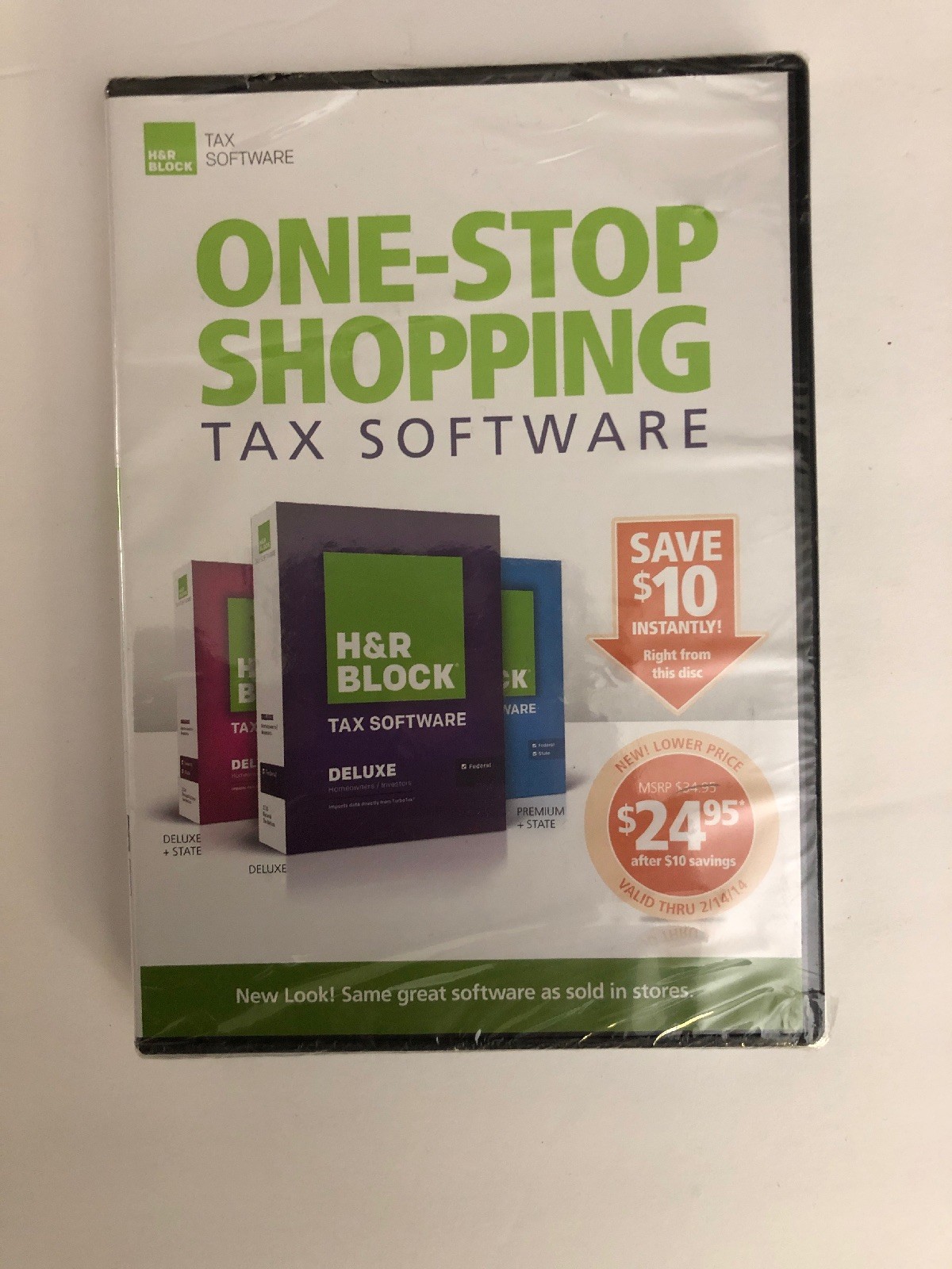 H & R Block One-Stop Shopping Tax Software 2013 Tax Year-RARE-SHIP N 24 HRS-NEW