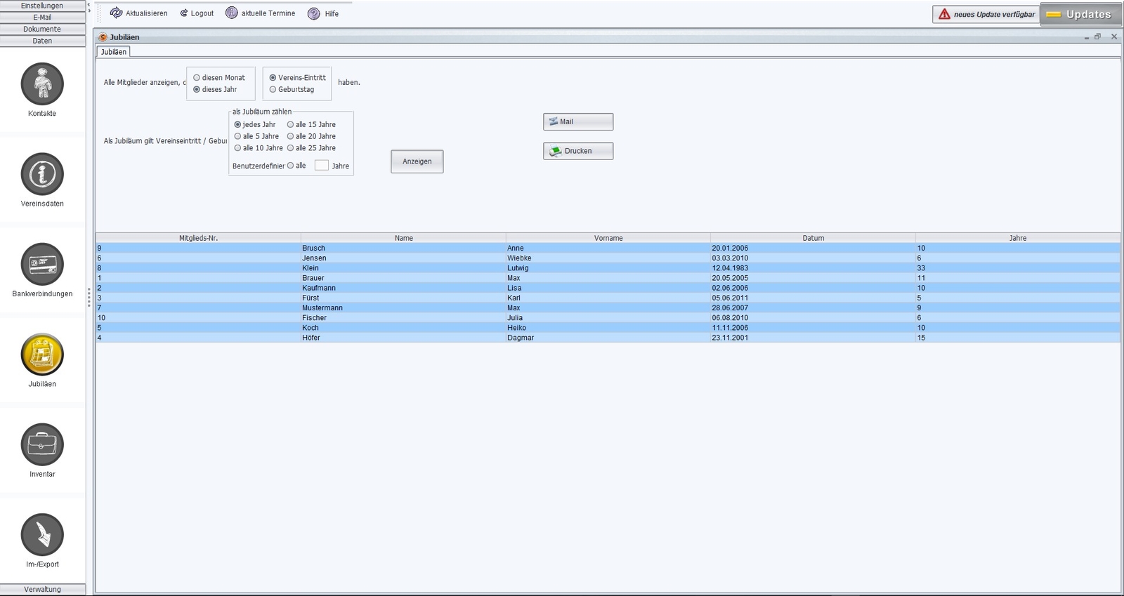Club software, club administration, my club, software bargain, SEPA, Win 10