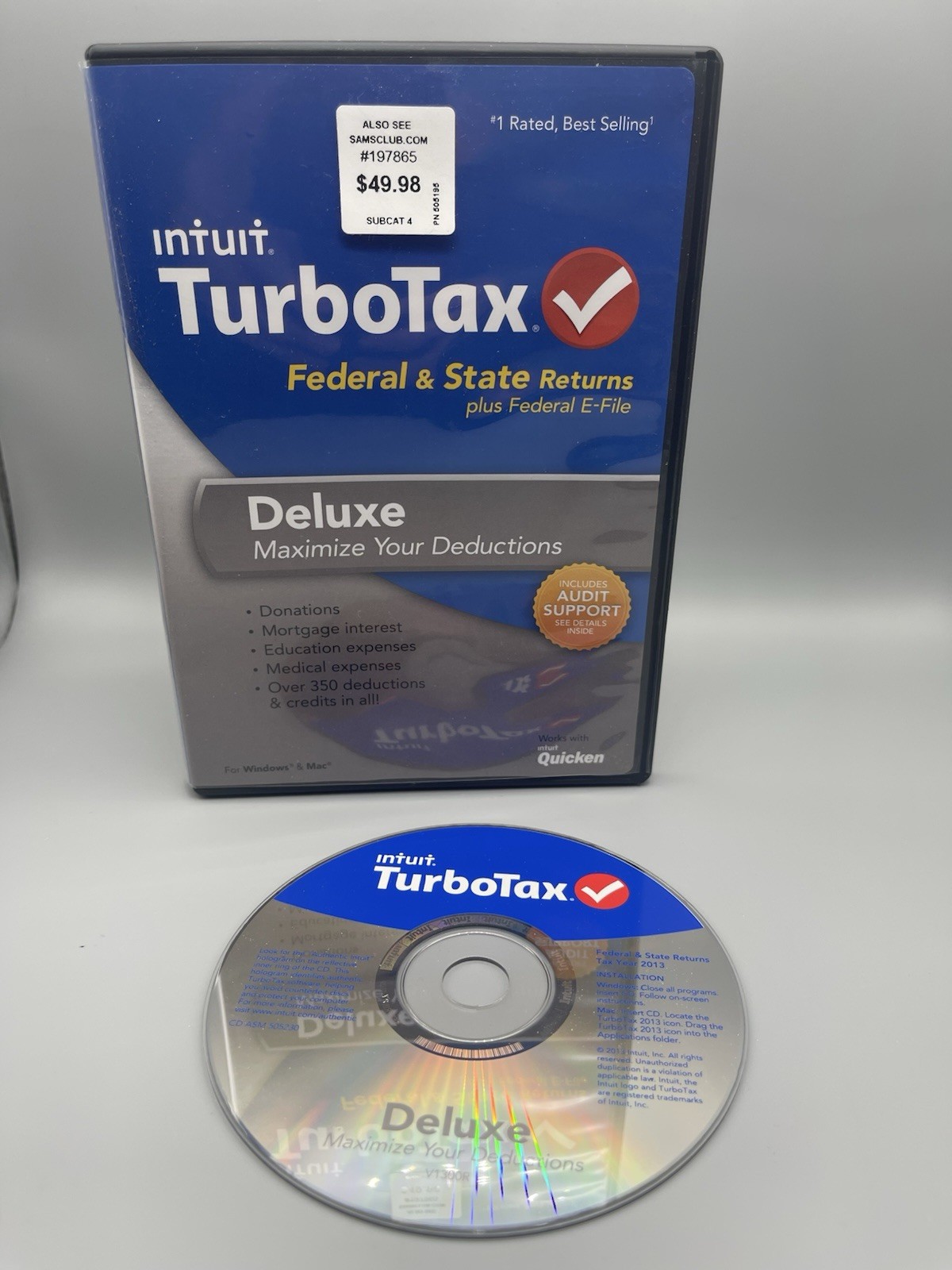 TurboTax Deluxe 2013 Federal & State Returns E-File Windows MAC Tax Software