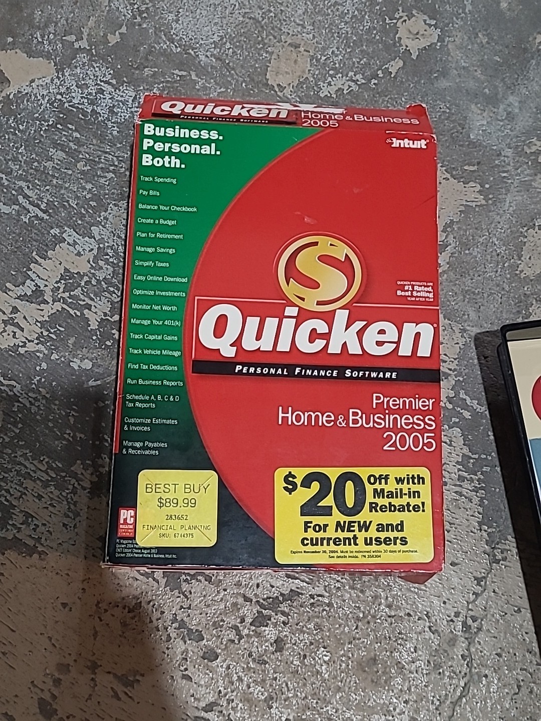 Quicken Premier Home & Business 2005 personal finance software Windows Xp
