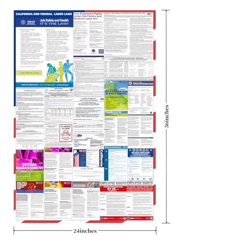2026 California State and Federal Labor Laws Poster – English Version – OSHA